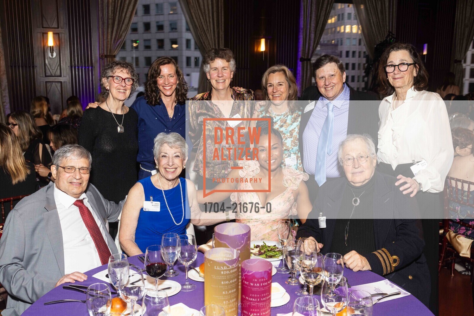 Barbara Sattoer, Linda Birnbaum, Gina Solomon, Rainbow Rubin, Jasmine McDonald, Tracy Woodruff, Nancy Buemeyer, David Birnbaum, Val Selivanov, Susan Kutner, Breast Cancer Prevention Partners' LUMINARY GALA, The Julia Morgan Ballroom. 465 California St, SF, CA 94104 US, April 25th, 2024, Photo #1704-21676-0 Barbara Sattoer, Linda Birnbaum, Gina Solomon, Rainbow Rubin, Jasmine McDonald, Tracy Woodruff, Nancy Buemeyer, David Birnbaum, Val Selivanov, Susan Kutner, Photo #1704-21676-0