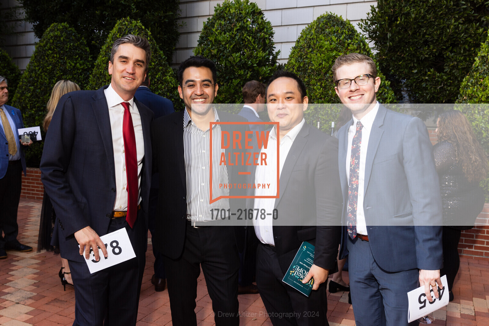 Brian Ford, Omar Raddawi, Fred Lim, Alex Straka, SFCASA's Fostering Change Gala: ROOTED IN HOPE, The Ritz-Carlton. 600 Stockton St, SF, CA 94108 US, April 26th, 2024, Photo #1701-21678-0 Brian Ford, Omar Raddawi, Fred Lim, Alex Straka, Photo #1701-21678-0