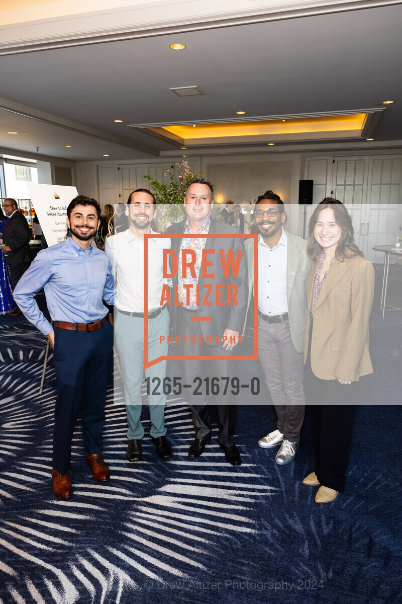 Alex Lapadula, Jesus Perez, Mark Smith, Charles Orgbon III, Cassie Collinge, Larkin Street Youth's 40th Anniversary Gala PAVING THE WAY 2024, Four Seasons Hotel San Francisco, April 26th, 2024, Photo #1265-21679-0 Alex Lapadula, Jesus Perez, Mark Smith, Charles Orgbon III, Cassie Collinge, Photo #1265-21679-0