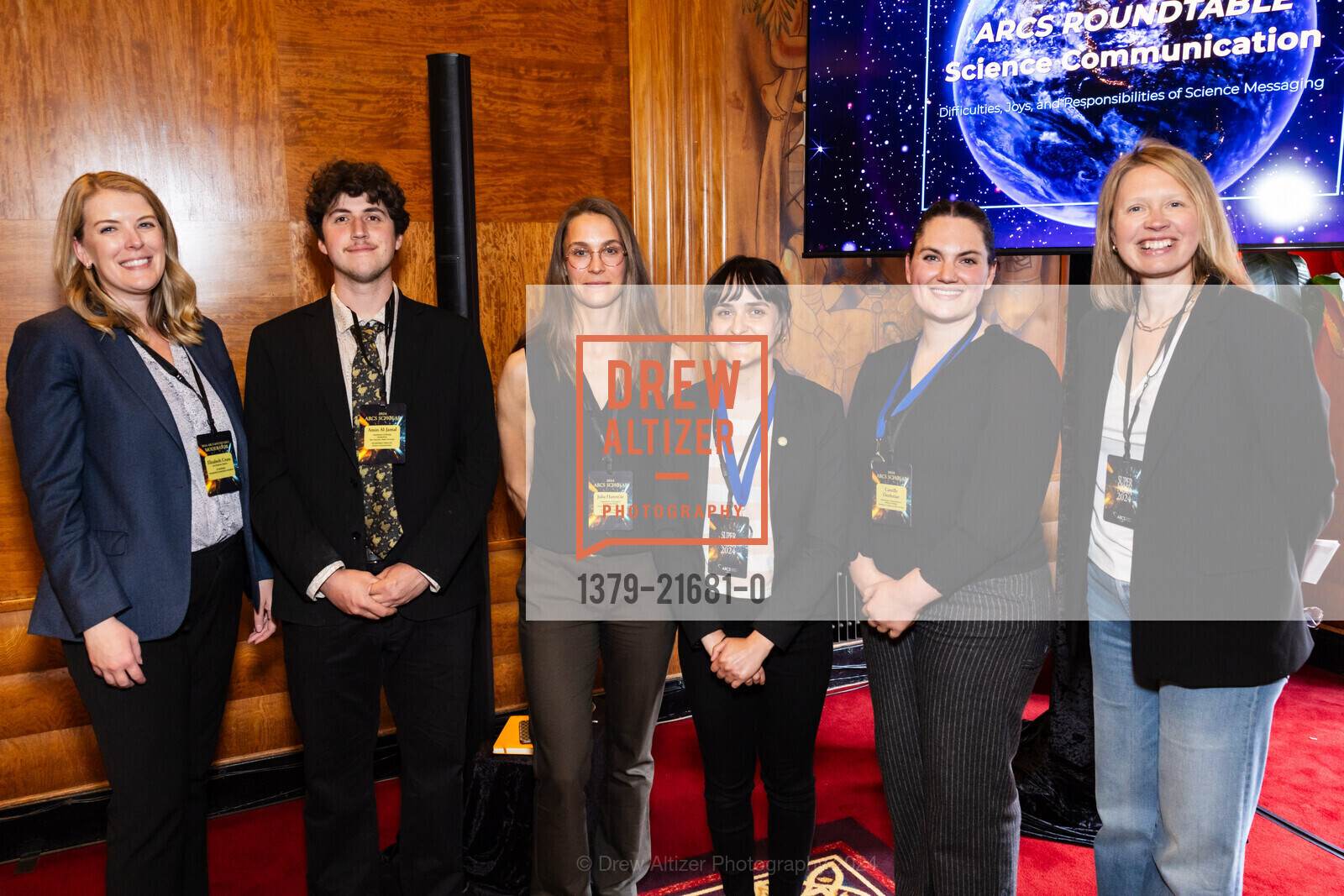 Elizabeth Crum, Amin Al-Jamal, Julia Harencar, Mallory Harris, Camille Derderian, Erika Check Hayden, ARCS Supernova, The City Club of San Francisco. 155 Sansome St, SF, CA 94104 US, April 29th, 2024, Photo #1379-21681-0 Elizabeth Crum, Amin Al-Jamal, Julia Harencar, Mallory Harris, Camille Derderian, Erika Check Hayden, Photo #1379-21681-0