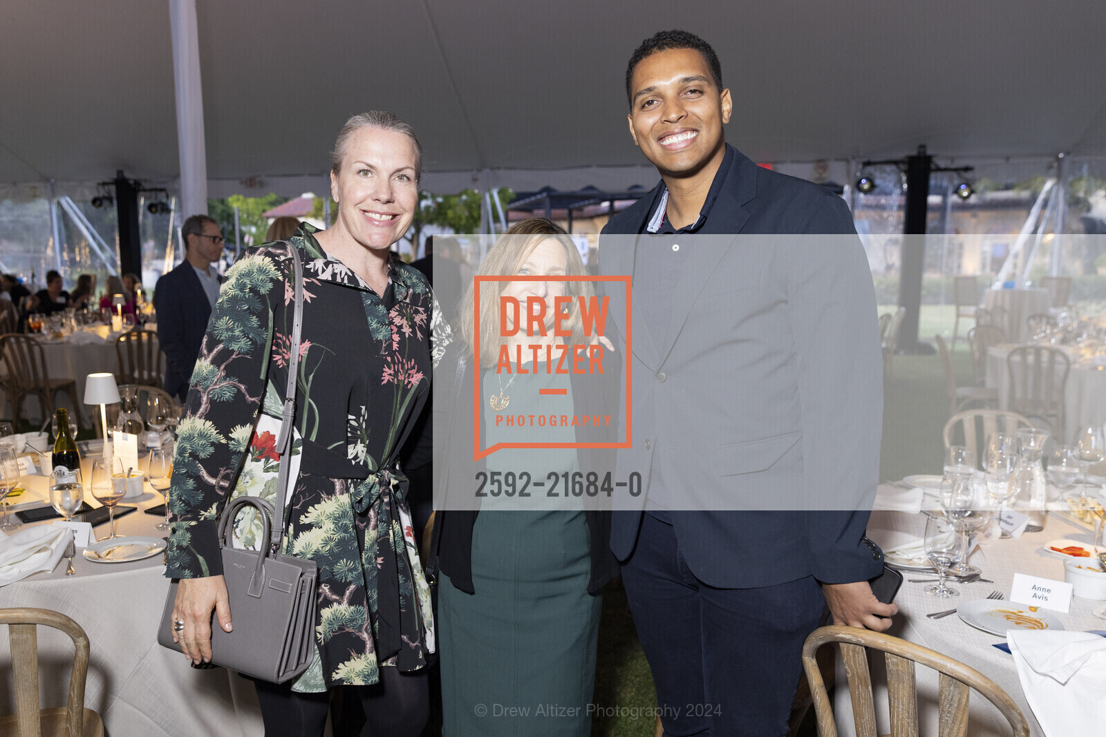 Nana Chancellor, Catherine Crystal Foster, Ajwang Rading, Human Rights Watch Annual Fundraising Dinner, Menlo Circus Club. 190 Park Ln, Atherton, CA 94027 US, May 1st, 2024, Photo #2592-21684-0 Nana Chancellor, Catherine Crystal Foster, Ajwang Rading, Photo #2592-21684-0