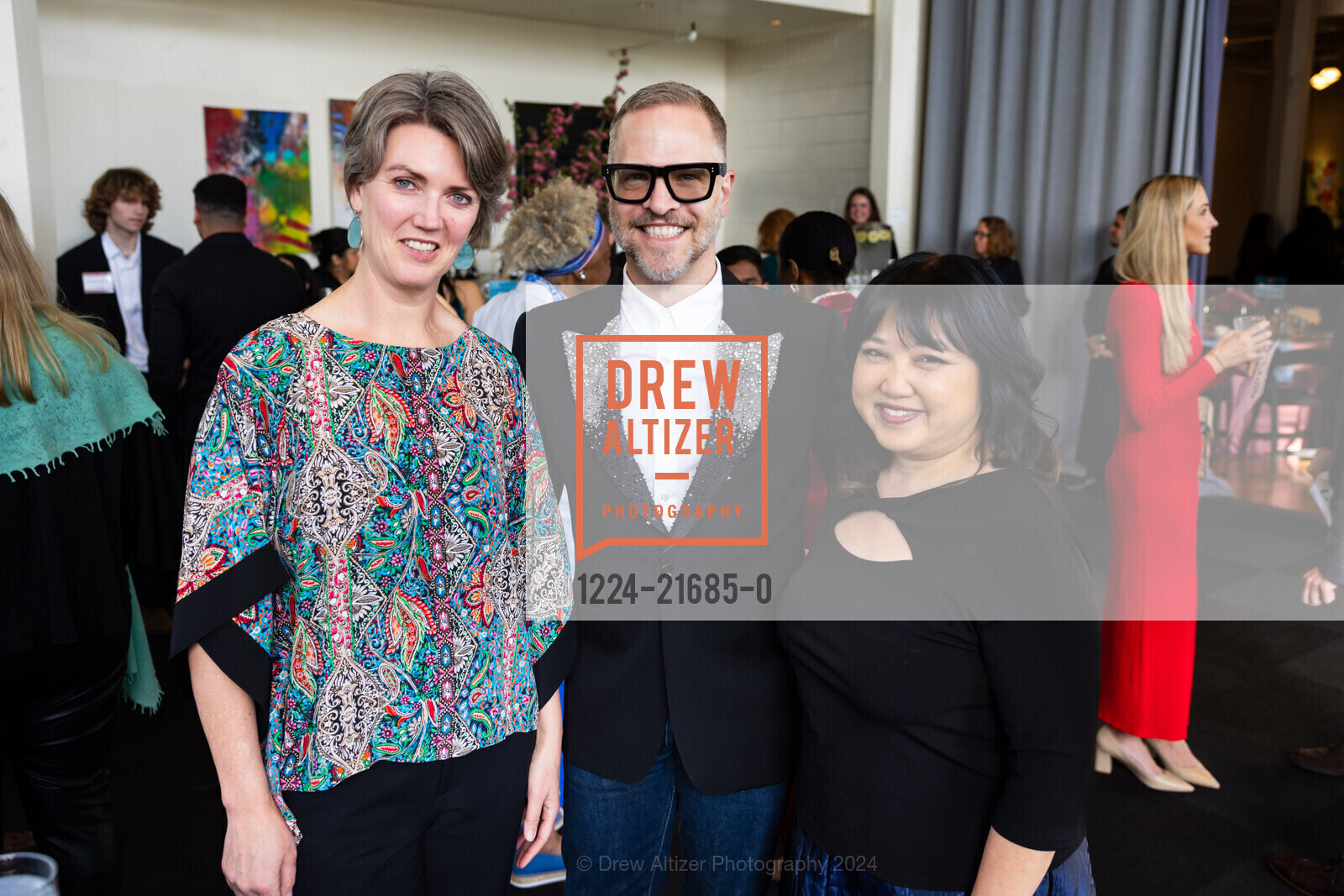 Liz Hume, David Funk, Lisa Fung, Enterprise for Youth Heroes at Work 2024, Terra Gallery & Event Venue. 511 Harrison St, SF, CA 94105 US, May 1st, 2024, Photo #1224-21685-0 Liz Hume, David Funk, Lisa Fung, Photo #1224-21685-0