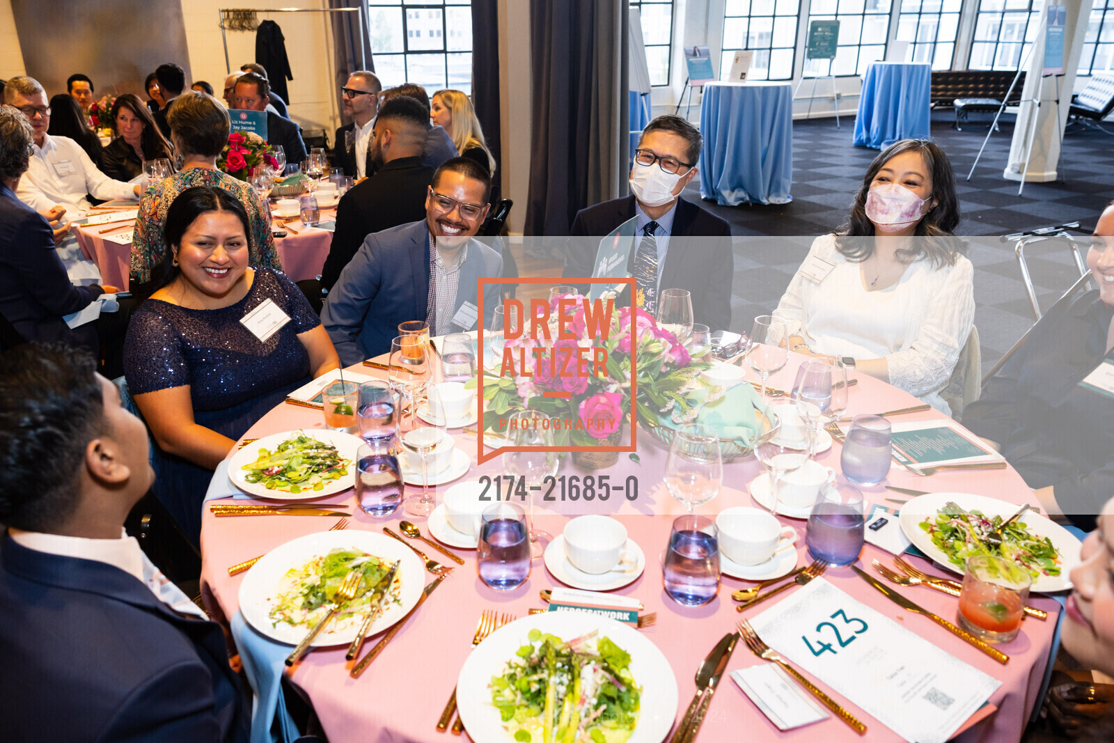 Ana Avalos, Brian Lucero Contreras, Dewey Woo, Laurie Ann Woo, Enterprise for Youth Heroes at Work 2024, Terra Gallery & Event Venue. 511 Harrison St, SF, CA 94105 US, May 1st, 2024, Photo #2174-21685-0 Ana Avalos, Brian Lucero Contreras, Dewey Woo, Laurie Ann Woo, Photo #2174-21685-0