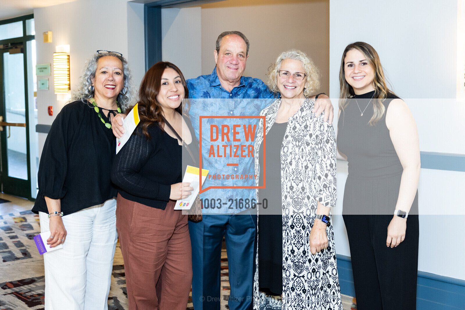 Jackie Gutierrez, Vanessa Mendez, Nick Fleres, Jeri Ann Fleres, Katherine Fleres, Bay Area Cancer Connections (BACC) 30th Anniversary Gala 2024, Crowne Plaza Palo Alto, an IHG Hotel. 4290 El Camino Real, Palo Alto, CA 94306 US, May 2nd, 2024, Photo #1003-21686-0 Jackie Gutierrez, Vanessa Mendez, Nick Fleres, Jeri Ann Fleres, Katherine Fleres, Photo #1003-21686-0