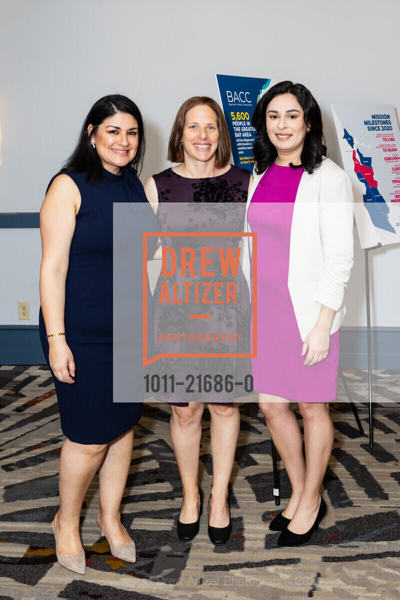 Rina Bello, Erika Bell, Sonia Sifuentes, Bay Area Cancer Connections (BACC) 30th Anniversary Gala 2024, Crowne Plaza Palo Alto, an IHG Hotel. 4290 El Camino Real, Palo Alto, CA 94306 US, May 2nd, 2024, Photo #1011-21686-0 Rina Bello, Erika Bell, Sonia Sifuentes, Photo #1011-21686-0