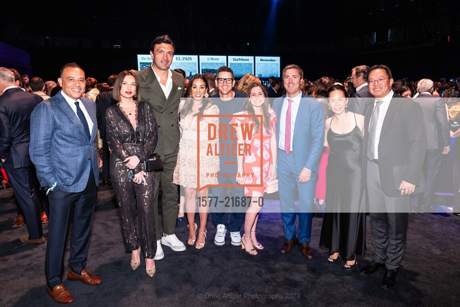 Gabe Santos, Tika Pachulia, Zaza Pachulia, Bianca Gates, Jackson Gates, Courtney Welch, Jake Welch, Eurie Kim, Jason Cheng, Tipping Point Benefit 2024, San Francisco Armory, May 2nd, 2024, Photo #1577-21687-0 Gabe Santos, Tika Pachulia, Zaza Pachulia, Bianca Gates, Jackson Gates, Courtney Welch, Jake Welch, Eurie Kim, Jason Cheng, Photo #1577-21687-0