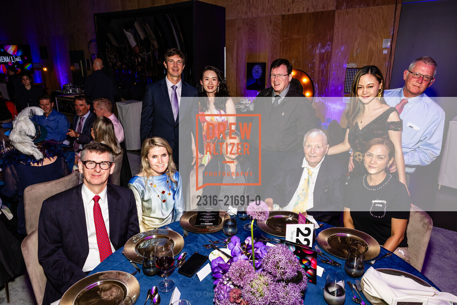 Mike Knych, Kendra Kramlich, Michael Messemer, Rain Cui, Frank Johnson, Pitch Johnson, Qi Johnson, Martin Johnson, The Exploratorium's PHENOMENA(L) BALL 2024, The Exploratorium. Pier 15, San Francisco, CA 94111 US, May 3rd, 2024, Photo #2316-21691-0 Mike Knych, Kendra Kramlich, Michael Messemer, Rain Cui, Frank Johnson, Pitch Johnson, Qi Johnson, Martin Johnson, Photo #2316-21691-0
