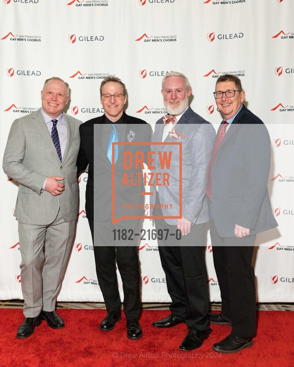 Will Rubin, Steve Garber, Sean Higgins, Mike Bankert, SF Gay Men's Chorus CRESCENDO GALA, The Westin St. Francis San Francisco on Union Square. 335 Powell St, San Francisco, CA 94102, United States, May 4th, 2024, Photo #1182-21697-0 Will Rubin, Steve Garber, Sean Higgins, Mike Bankert, Photo #1182-21697-0