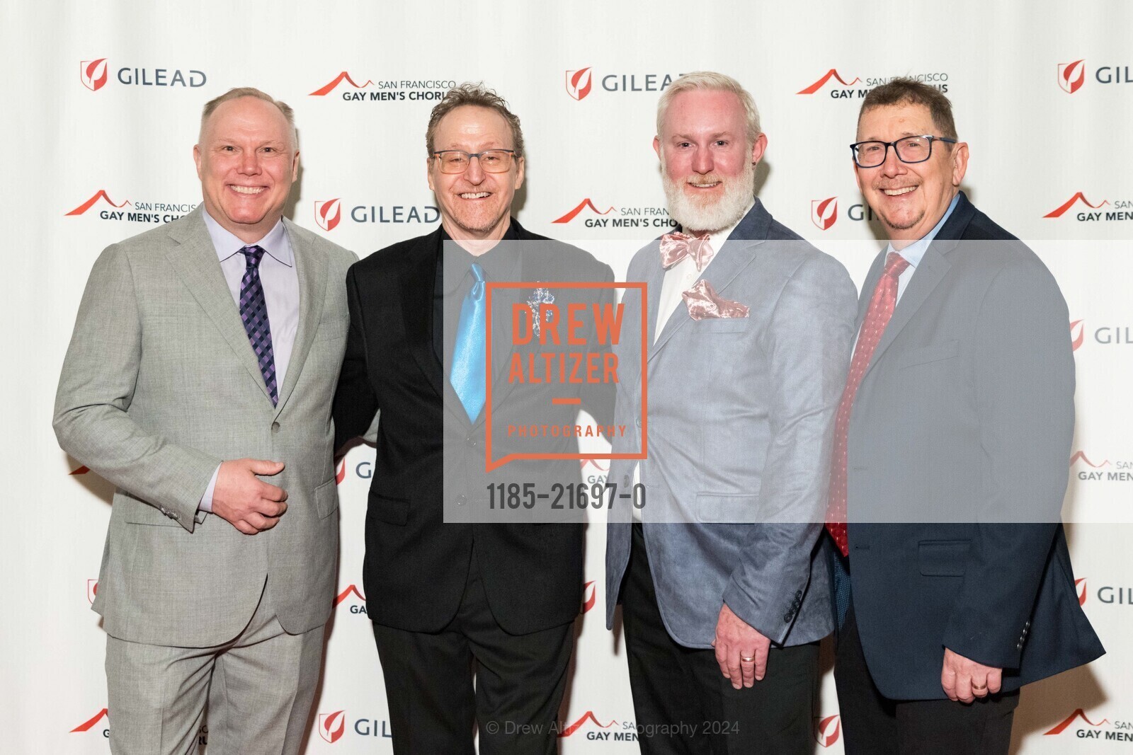 Will Rubin, Steve Garber, Sean Higgins, Mike Bankert, SF Gay Men's Chorus CRESCENDO GALA, The Westin St. Francis San Francisco on Union Square. 335 Powell St, San Francisco, CA 94102, United States, May 4th, 2024, Photo #1185-21697-0 Will Rubin, Steve Garber, Sean Higgins, Mike Bankert, Photo #1185-21697-0