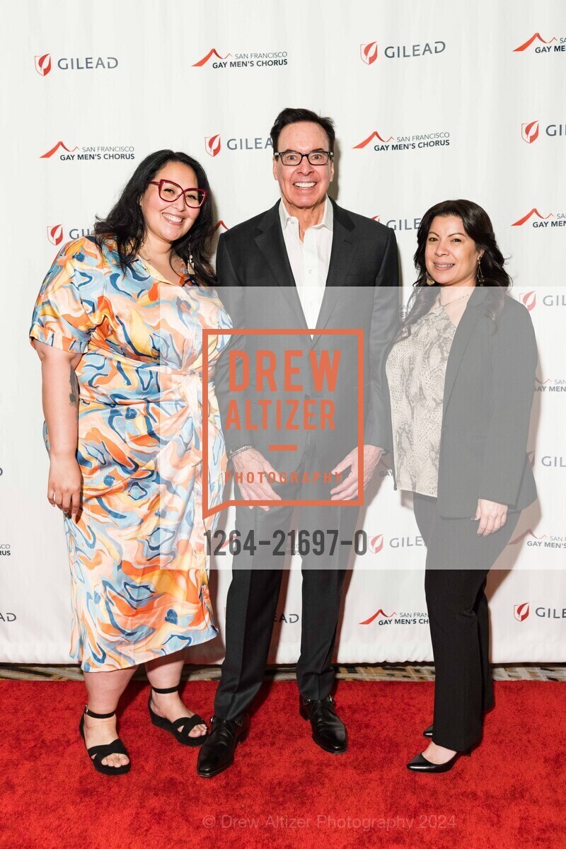 Patricia Miraz, Greg Sarris, Melissa Elgin, SF Gay Men's Chorus CRESCENDO GALA, The Westin St. Francis San Francisco on Union Square. 335 Powell St, San Francisco, CA 94102, United States, May 4th, 2024, Photo #1264-21697-0 Patricia Miraz, Greg Sarris, Melissa Elgin, Photo #1264-21697-0