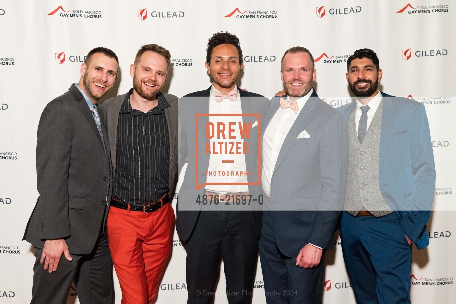 Michael Friedman, James Kinney, Wilson Cortes, Spencer Hemphill, Paul Mangal, SF Gay Men's Chorus CRESCENDO GALA, The Westin St. Francis San Francisco on Union Square. 335 Powell St, San Francisco, CA 94102, United States, May 4th, 2024, Photo #4876-21697-0 Michael Friedman, James Kinney, Wilson Cortes, Spencer Hemphill, Paul Mangal, Photo #4876-21697-0