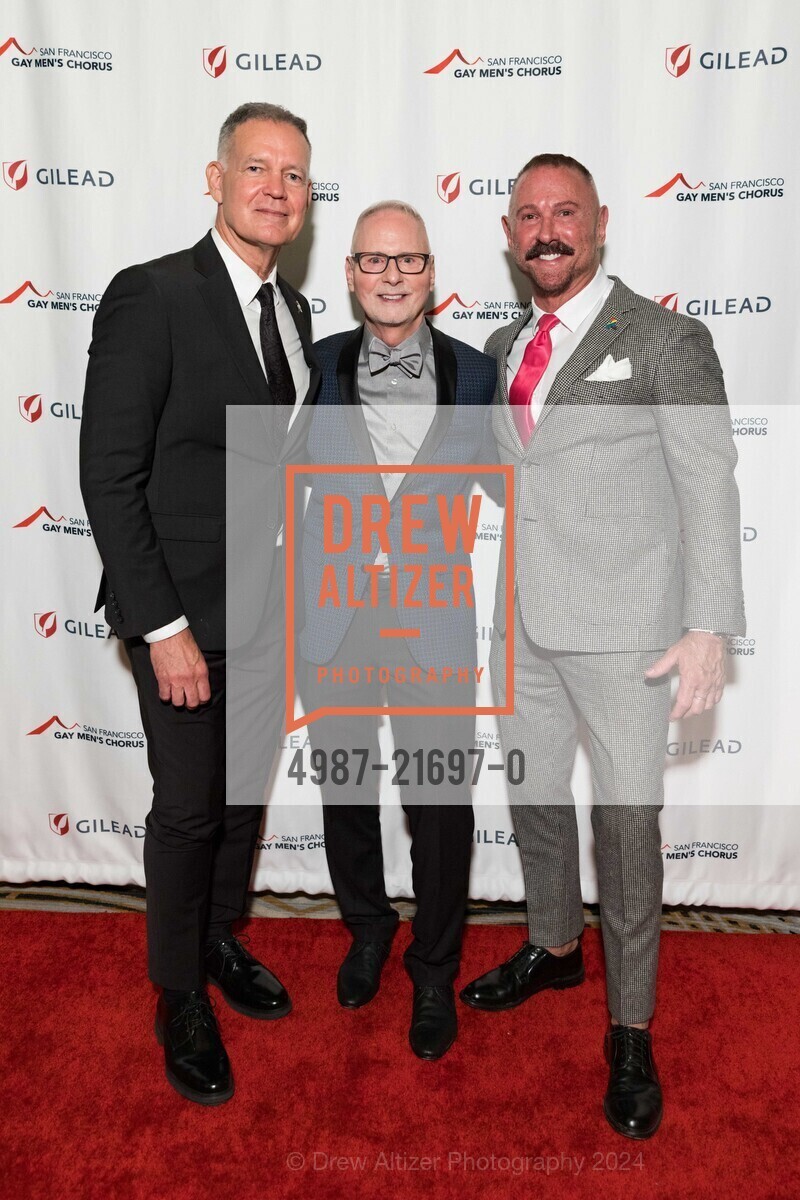 John Gile, Larry Hashbarger, Jeff Valenson, SF Gay Men's Chorus CRESCENDO GALA, The Westin St. Francis San Francisco on Union Square. 335 Powell St, San Francisco, CA 94102, United States, May 4th, 2024, Photo #4987-21697-0 John Gile, Larry Hashbarger, Jeff Valenson, Photo #4987-21697-0