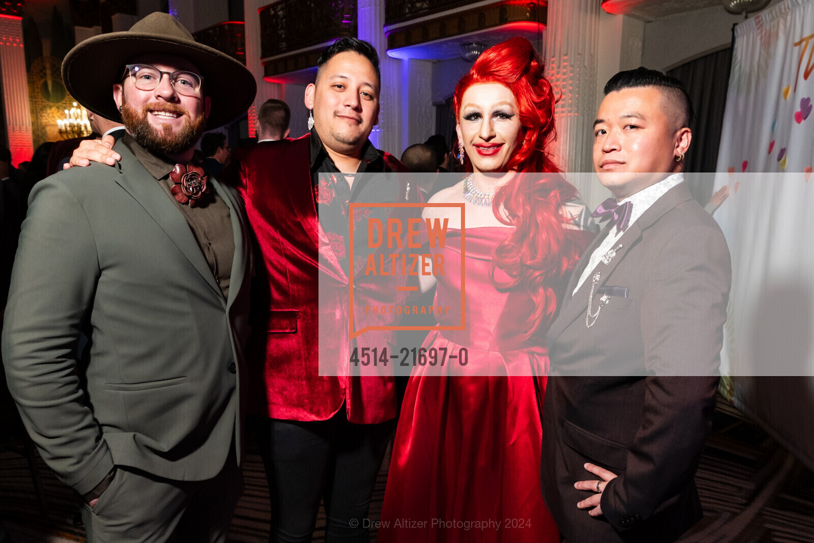 Rylan Ayers, Israel Salgado, Ayden Shupe, Eric Chau, SF Gay Men's Chorus CRESCENDO GALA, The Westin St. Francis San Francisco on Union Square. 335 Powell St, San Francisco, CA 94102, United States, May 4th, 2024, Photo #4514-21697-0 Rylan Ayers, Israel Salgado, Ayden Shupe, Eric Chau, Photo #4514-21697-0