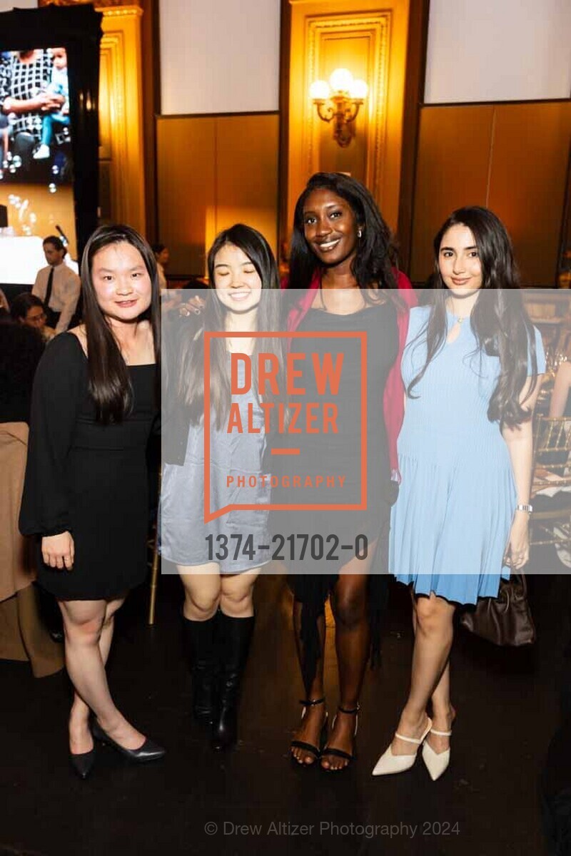 Hannah Pan, Miaya Mao, Tunshore Longe, Sandy McCandless, Compass Family Services Gala 2024, The Hibernia. 1 Jones St, San Francisco, CA 94102, May 7th, 2024, Photo #1374-21702-0 Hannah Pan, Miaya Mao, Tunshore Longe, Sandy McCandless, Photo #1374-21702-0