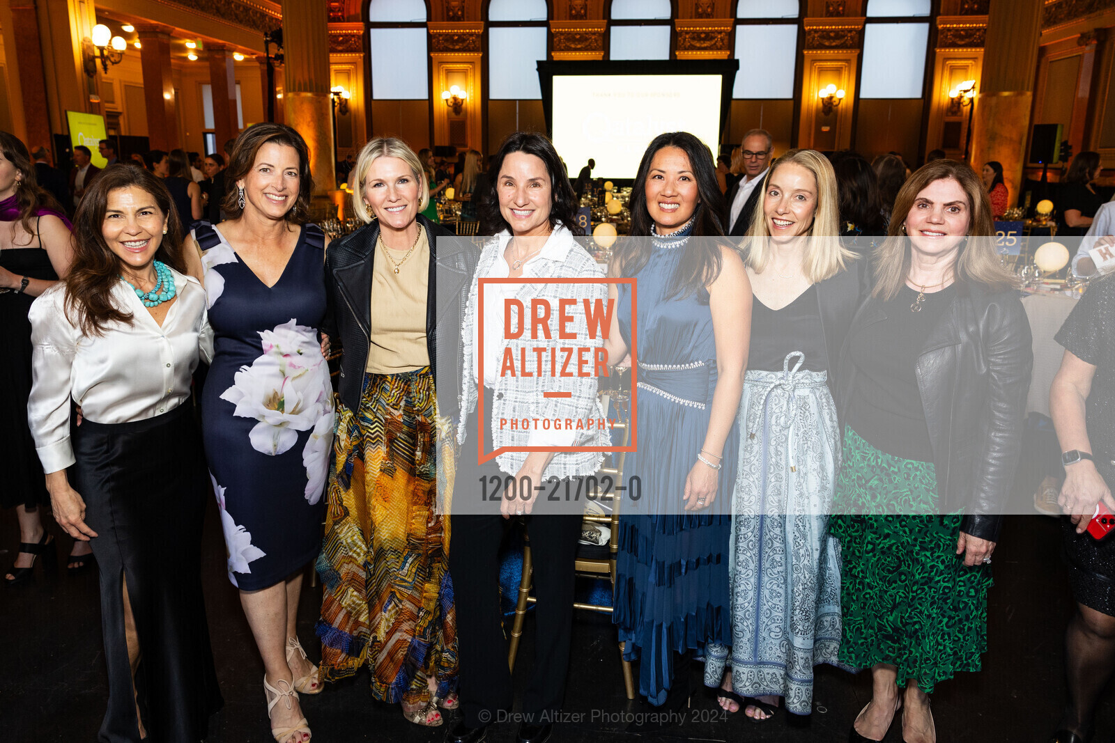 Valerie Garcia-Houts, Kathleen Jackson, Heidi Myers, Peggy Galeb, Yvette Tam, Theresa Jackson, Martina Lauterbach, Compass Family Services Gala 2024, The Hibernia. 1 Jones St, San Francisco, CA 94102, May 7th, 2024, Photo #1200-21702-0 Valerie Garcia-Houts, Kathleen Jackson, Heidi Myers, Peggy Galeb, Yvette Tam, Theresa Jackson, Martina Lauterbach, Photo #1200-21702-0