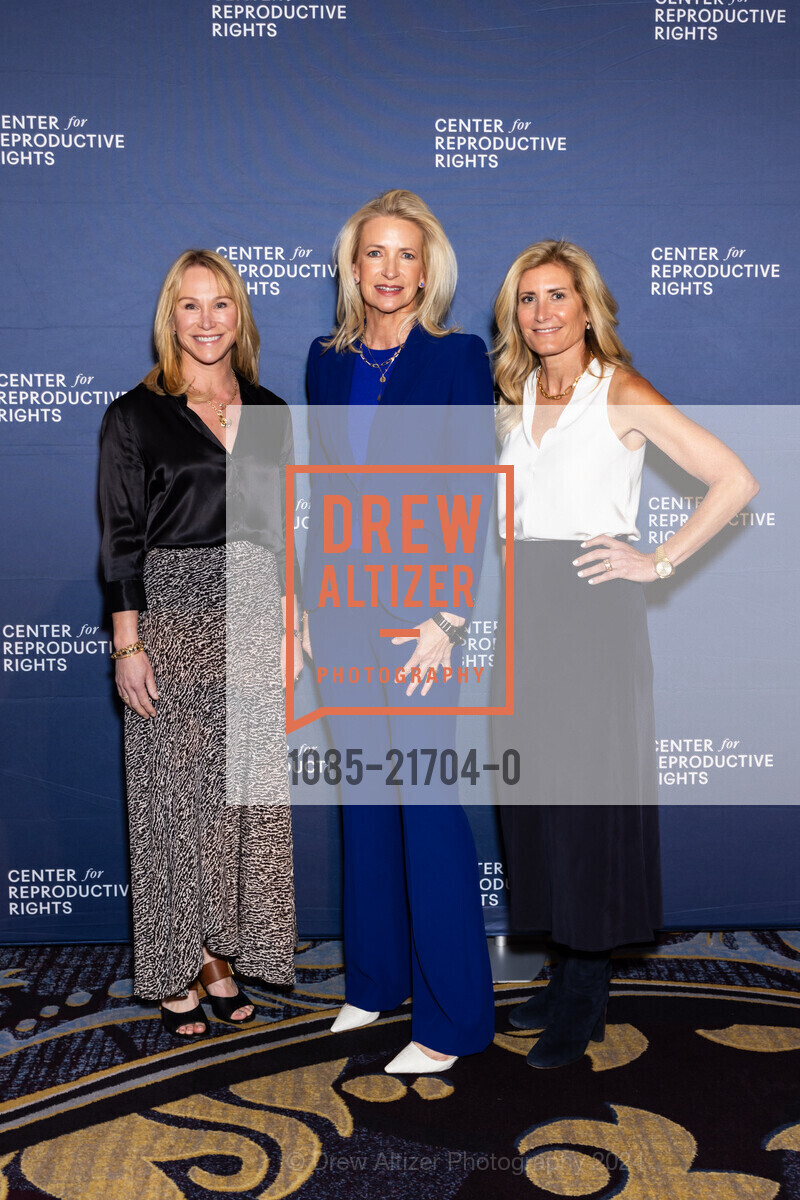 Alison Douglas, Amy Metzler Ritter, Caroline Sebastiani, Center for Reproductive Rights San Francisco Benefit 2024, Fairmont San Francisco. 950 Mason St, SF, CA 94108 US, May 8th, 2024, Photo #1085-21704-0 Alison Douglas, Amy Metzler Ritter, Caroline Sebastiani, Photo #1085-21704-0