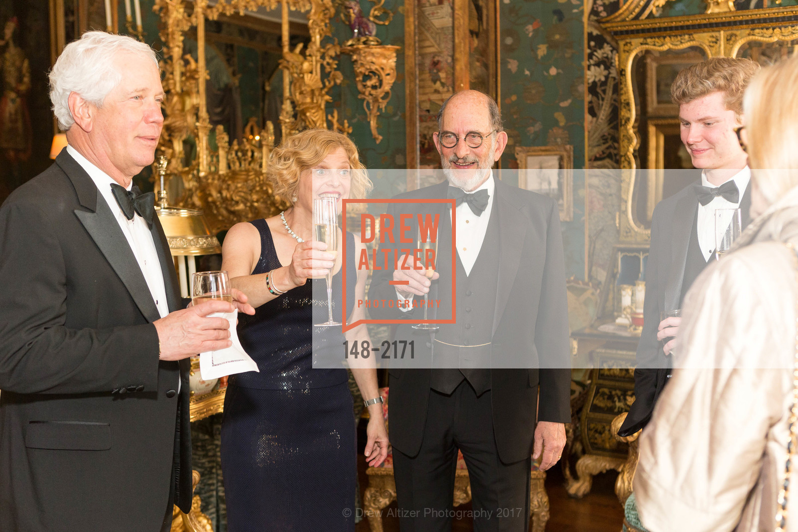 Carey Perloff, Nathan Correll, Peter Pastreich, Gordon and Ann Getty Host Craig Slaight's Retirement from ACT, Private Residence, May 8th, 2017, Photo #148-2171 Carey Perloff, Nathan Correll, Peter Pastreich, Photo #148-2171