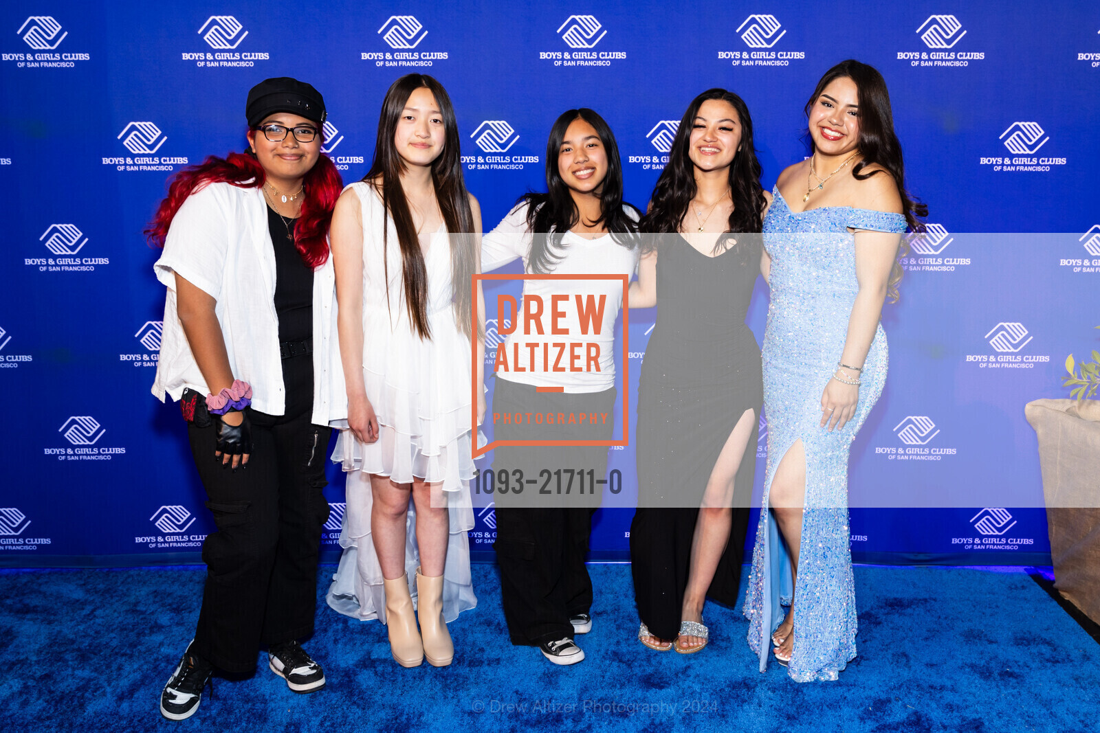 Lisette Lopez, Zoe Pan, Bella Navarrete, Delilah Garcia, Sherlyn Hernandez, Boys and Girls Club of SF 2024 Gala, Don Fisher Clubhouse. 380 Fulton St, SF, CA 94102 US, May 11th, 2024, Photo #1093-21711-0 Lisette Lopez, Zoe Pan, Bella Navarrete, Delilah Garcia, Sherlyn Hernandez, Photo #1093-21711-0