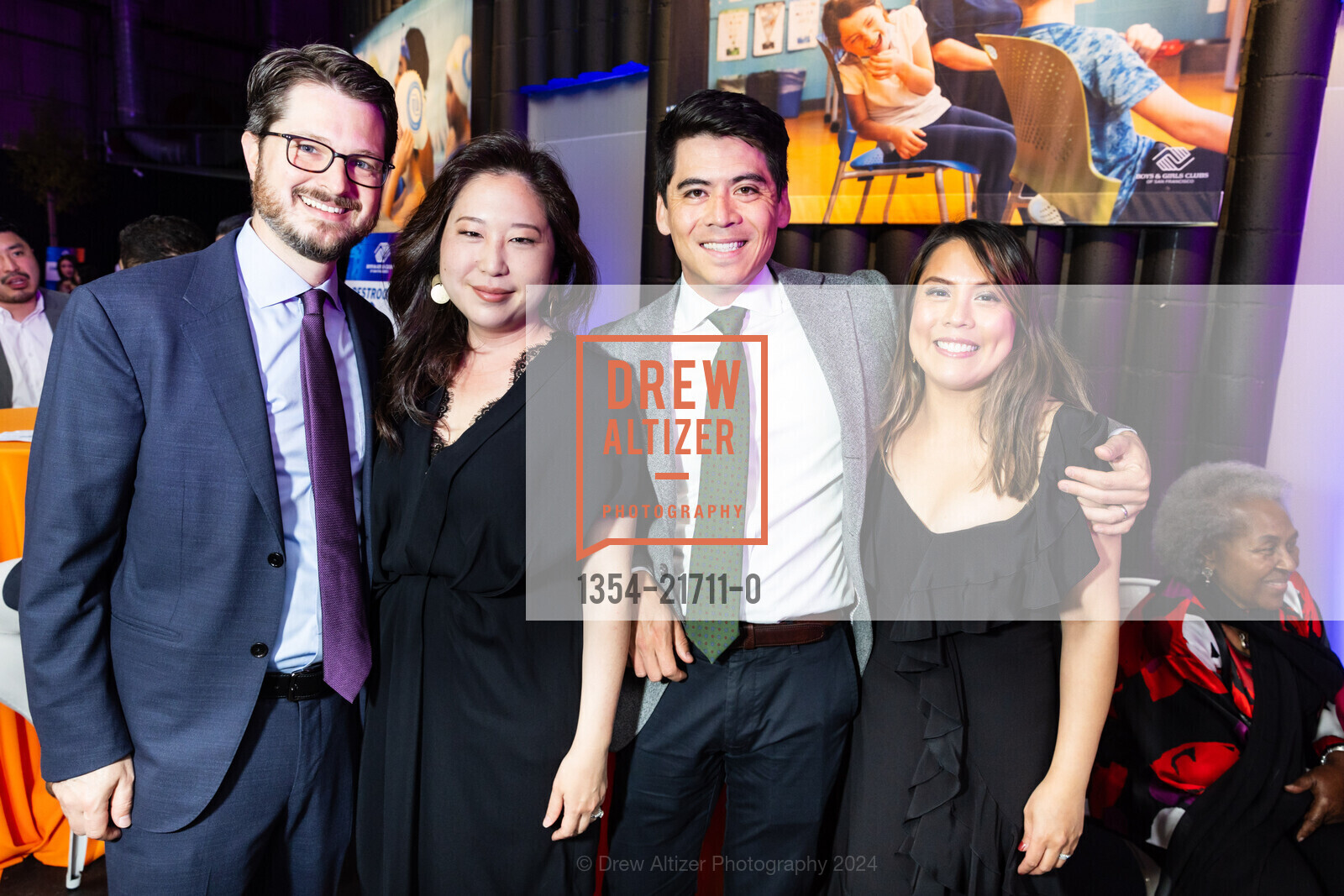 Michael Neruda, Naomi Neruda, Ted Ross, Cecil Ross, Boys and Girls Club of SF 2024 Gala, Don Fisher Clubhouse. 380 Fulton St, SF, CA 94102 US, May 11th, 2024, Photo #1354-21711-0 Michael Neruda, Naomi Neruda, Ted Ross, Cecil Ross, Photo #1354-21711-0