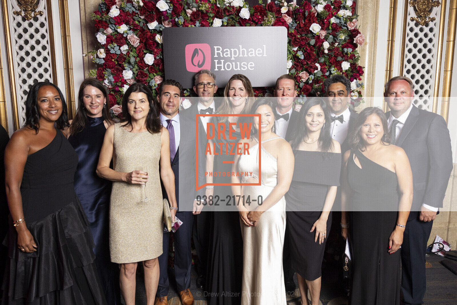 Kelly McKale, Christina Saveri, Cynthia White, Brian White, Michael Rothrock, Gayleen Rothrock, Priyanka Ganguly, Joydeep Ganguly, Carolyn Appleby, Barrett Richter, Tarika Richter, Greig McKale, RAPHAEL HOUSE’S Black & White Gala, Palace Hotel, a Luxury Collection Hotel. 2 New Montgomery St, SF, CA 94105 US, May 11th, 2024, Photo #9382-21714-0 Kelly McKale, Christina Saveri, Cynthia White, Brian White, Michael Rothrock, Gayleen Rothrock, Priyanka Ganguly, Joydeep Ganguly, Carolyn Appleby, Barrett Richter, Tarika Richter, Greig McKale, Photo #9382-21714-0