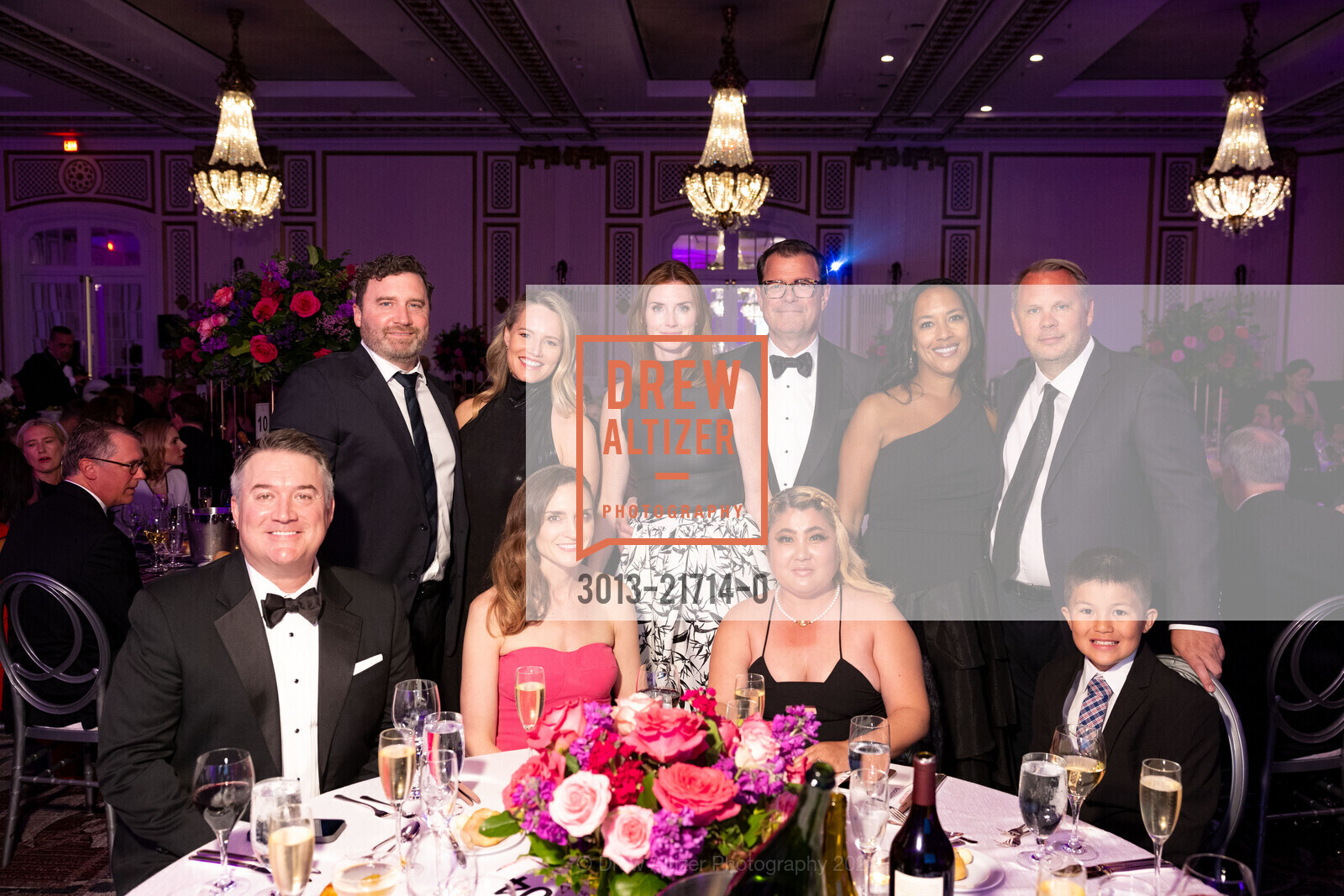 Dave McDowell, Jack O'Holleran, Allison O'Holleran, Lauren McDowell, Jen McDonough, Adam McDonough, Mayumi Schroeder, Kelly McKale, Greig McKale, Renji, RAPHAEL HOUSE’S Black & White Gala, Palace Hotel, a Luxury Collection Hotel. 2 New Montgomery St, SF, CA 94105 US, May 11th, 2024, Photo #3013-21714-0 Dave McDowell, Jack O'Holleran, Allison O'Holleran, Lauren McDowell, Jen McDonough, Adam McDonough, Mayumi Schroeder, Kelly McKale, Greig McKale, Renji, Photo #3013-21714-0