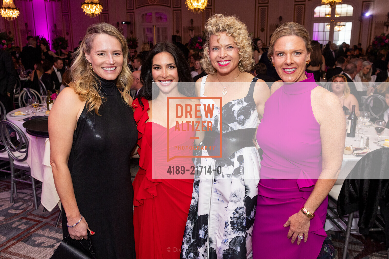 Allison O'Holleran, Cheryl Sanclemente, Abbey Walker, Emilie Lynch, RAPHAEL HOUSE’S Black & White Gala, Palace Hotel, a Luxury Collection Hotel. 2 New Montgomery St, SF, CA 94105 US, Photo #4189-21714-0 Allison O'Holleran, Cheryl Sanclemente, Abbey Walker, Emilie Lynch, Photo #4189-21714-0