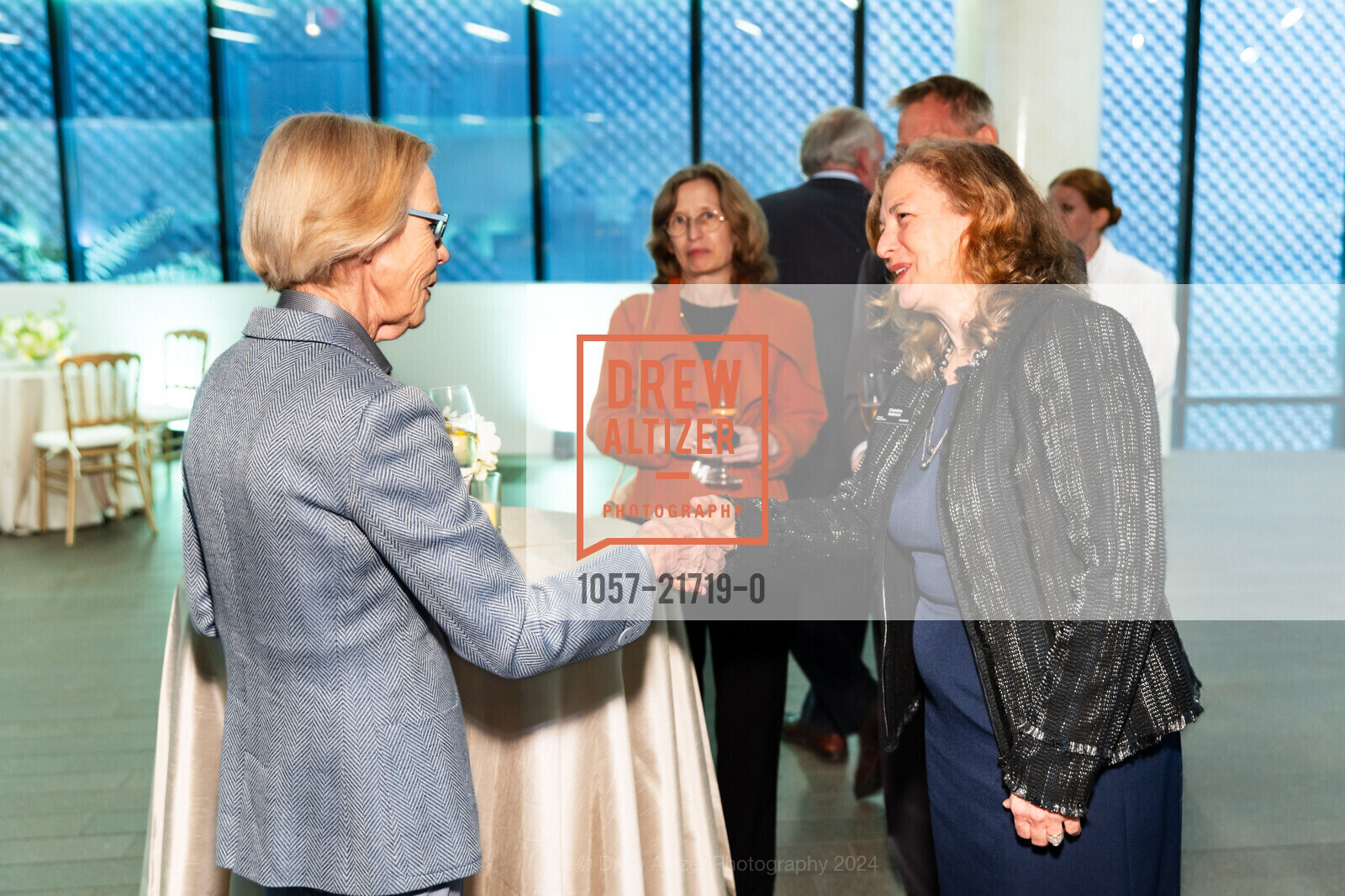 Barbro Osher, Nina Nancke-Krogh, Christina Hellmich, American Beauty (Osher Collection) Donor Reception, de Young Museum. 50 Hagiwara Tea Garden Dr, SF, CA 94118 US, May 15th, 2024, Photo #1057-21719-0 Barbro Osher, Nina Nancke-Krogh, Christina Hellmich, Photo #1057-21719-0