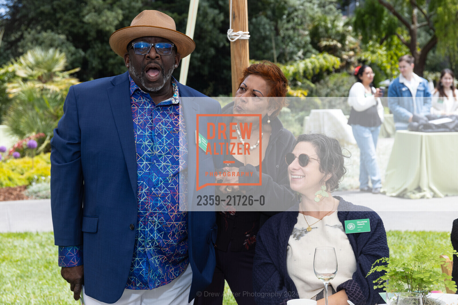 Ahmad Anderson, Nicolette Telech, GALA FOR THE GARDENS Benefiting the Gardens of Golden Gate Park, San Francisco Botanical Garden. 1199 9th Ave, San Francisco, CA 94122, United States, May 18th, 2024, Photo #2359-21726-0 Ahmad Anderson, Nicolette Telech, Photo #2359-21726-0