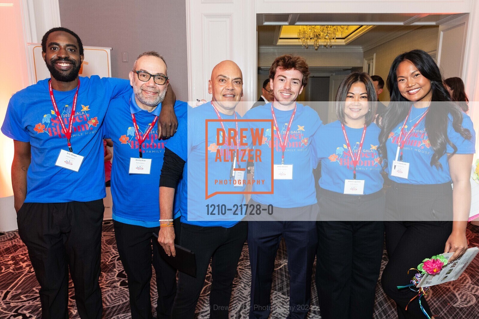 Eric Okoye, Dmitry Kras, Pedro Avila, Aidan Brasch, Aileen Lagumen, Jamie Apoderado, Family House's 2024 Gala, The Ritz-Carlton, San Francisco. 600 Stockton St, SF, CA 94108 US, May 18th, 2024, Photo #1210-21728-0 Eric Okoye, Dmitry Kras, Pedro Avila, Aidan Brasch, Aileen Lagumen, Jamie Apoderado, Photo #1210-21728-0