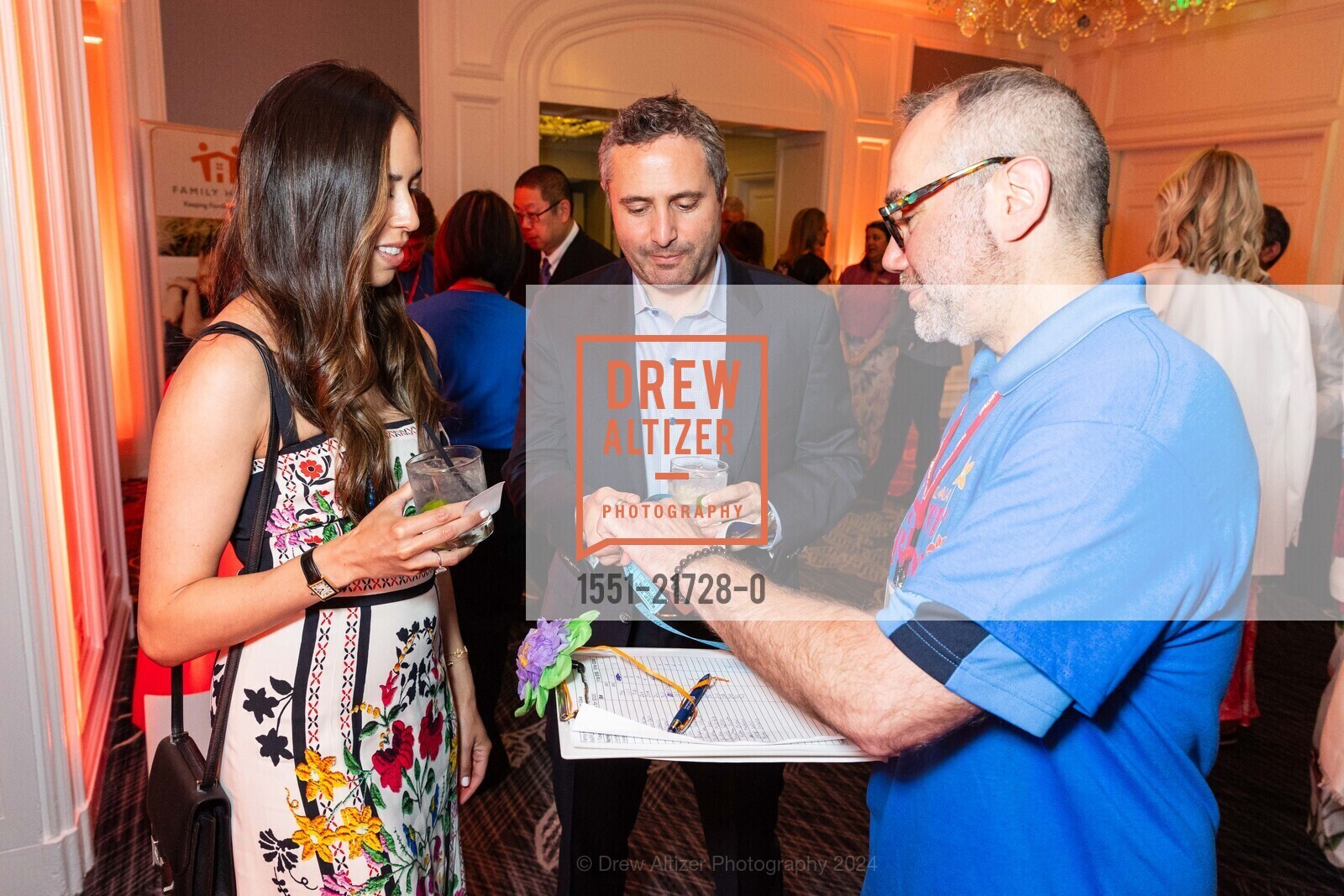 Sloane Conway, Topher Conway, Dmitry Kras, Family House's 2024 Gala, The Ritz-Carlton, San Francisco. 600 Stockton St, SF, CA 94108 US, May 18th, 2024, Photo #1551-21728-0 Sloane Conway, Topher Conway, Dmitry Kras, Photo #1551-21728-0
