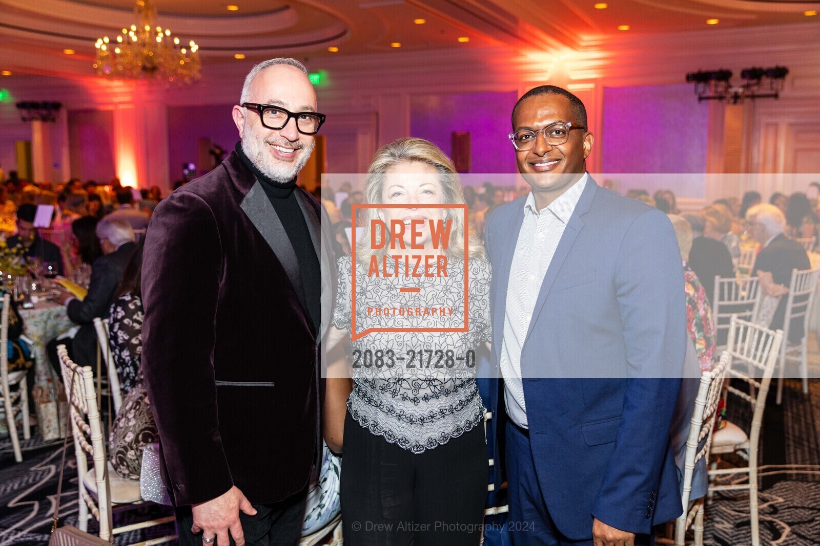 George Weiss, Jodi Hirsch, Abdur Shemsu, Family House's 2024 Gala, The Ritz-Carlton, San Francisco. 600 Stockton St, SF, CA 94108 US, May 18th, 2024, Photo #2083-21728-0 George Weiss, Jodi Hirsch, Abdur Shemsu, Photo #2083-21728-0
