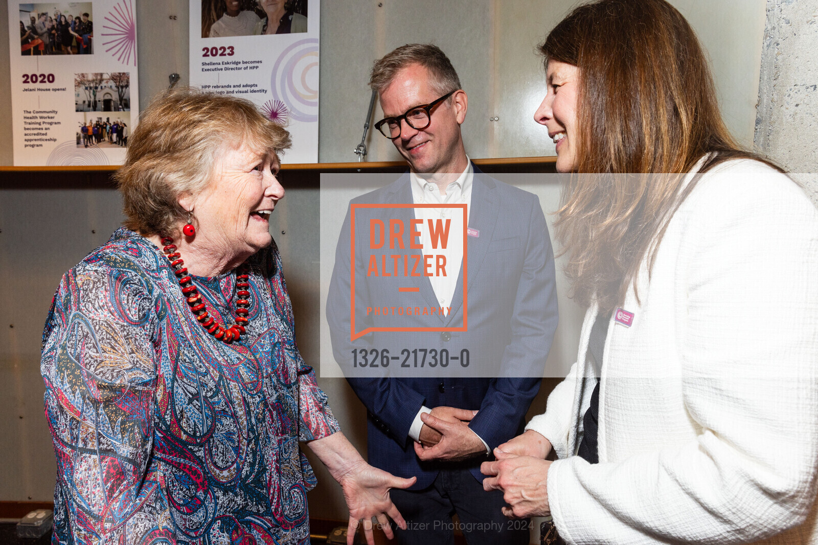 Martha Ryan, Justin Collingham, Monica Kendrick, Homeless Prenatal Program's 2024 Gala OUR HOUSE: WONDERSTRUCK, Homeless Prenatal Program. 2500 18th St, SF, CA 94110 US, May 18th, 2024, Photo #1326-21730-0 Martha Ryan, Justin Collingham, Monica Kendrick, Photo #1326-21730-0