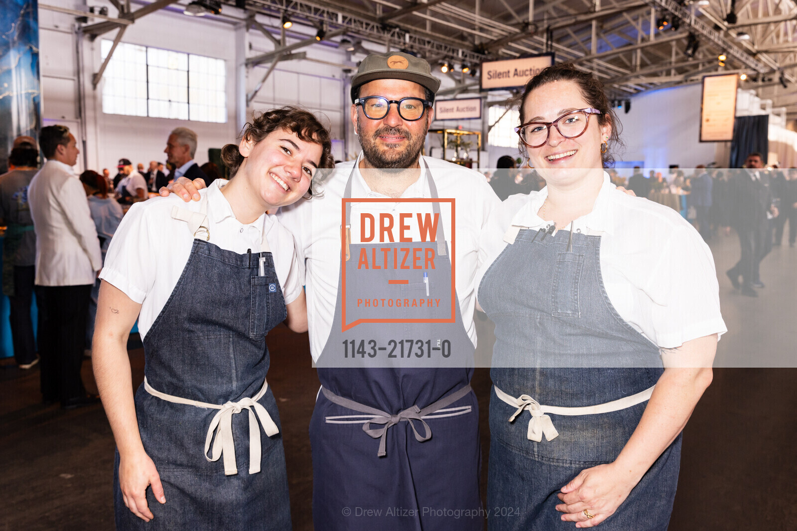 Alex Hunter, Stuart Brioza, Jessie Curran, Meals on Wheels 36th Annual STAR CHEFS & VINTNERS GALA 2024, Festival Pavilion. Landmark Building C, SF, CA 94123 US, May 19th, 2024, Photo #1143-21731-0 Alex Hunter, Stuart Brioza, Jessie Curran, Photo #1143-21731-0