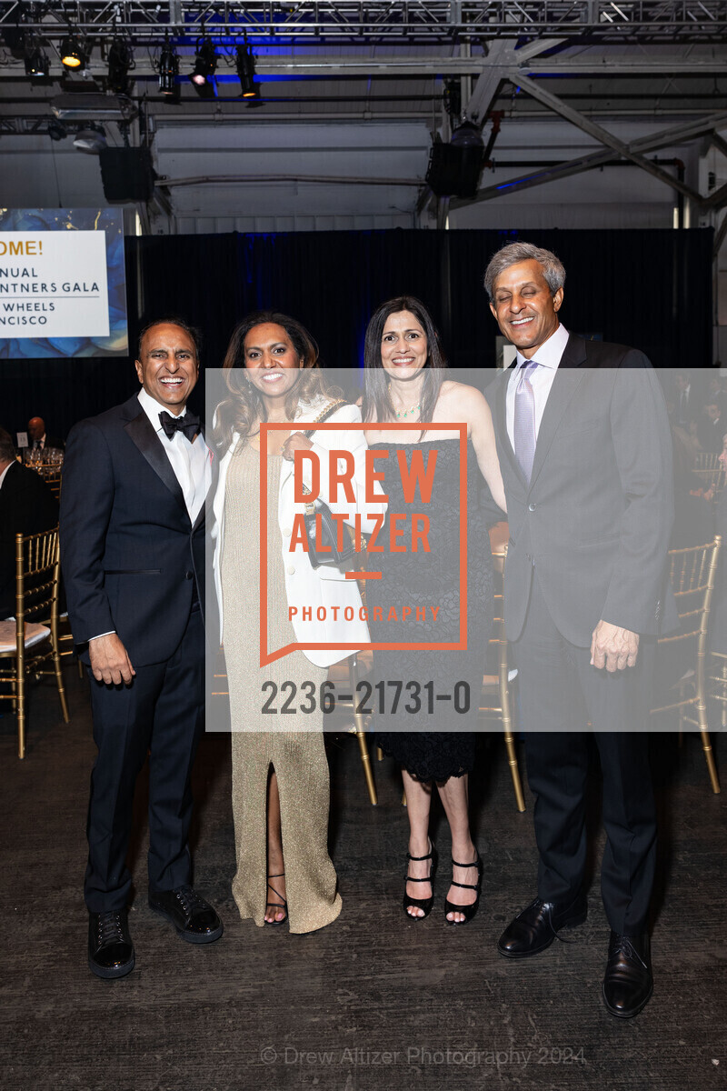 Sundeep Jain, Kalpana Jain, Tejal Sood, Biren Sood, Meals on Wheels 36th Annual STAR CHEFS & VINTNERS GALA 2024, Festival Pavilion. Landmark Building C, SF, CA 94123 US, May 19th, 2024, Photo #2236-21731-0 Sundeep Jain, Kalpana Jain, Tejal Sood, Biren Sood, Photo #2236-21731-0