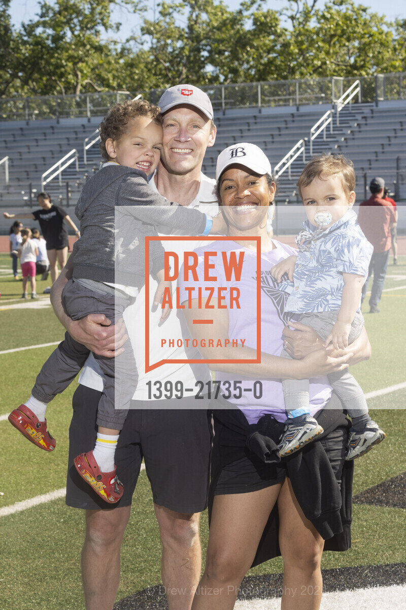 Johnny Albers, John Albers, Danielle Slaton, Marcus Albers, Children's Champions, Palo Alto High School, Football Field. Churchill Ave & Paly Road, May 19th, 2024, Photo #1399-21735-0 Johnny Albers, John Albers, Danielle Slaton, Marcus Albers, Photo #1399-21735-0