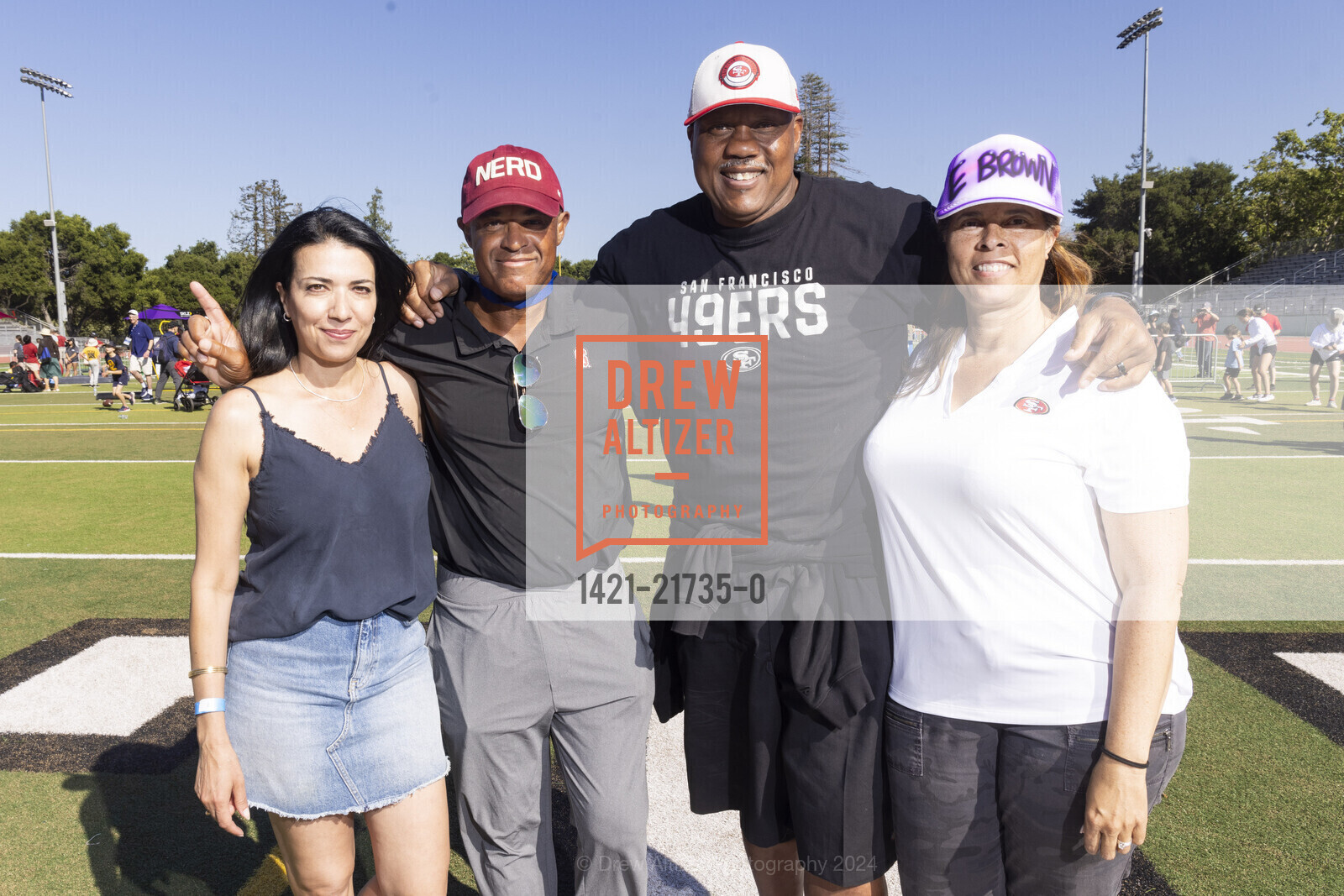 Maryam Fariabi Neil, Toi Cook, Dennis Brown, Erica Brown, Children's Champions, Palo Alto High School, Football Field. Churchill Ave & Paly Road, May 19th, 2024, Photo #1421-21735-0 Maryam Fariabi Neil, Toi Cook, Dennis Brown, Erica Brown, Photo #1421-21735-0