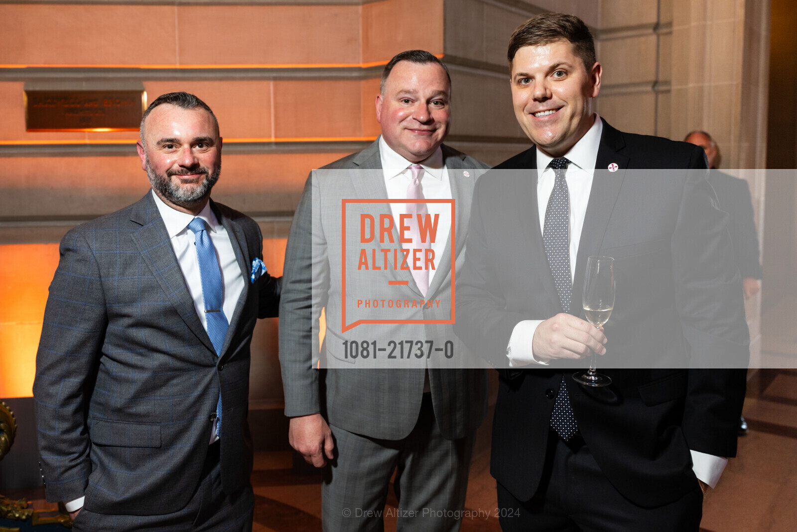 Sean Heckethorn, Paul Richardson, Williams Curtis, Humankindness Gala, San Francisco City Hall. 1 Dr Carlton B Goodlett Pl, SF, CA 94102 US, May 22nd, 2024, Photo #1081-21737-0 Sean Heckethorn, Paul Richardson, Williams Curtis, Photo #1081-21737-0