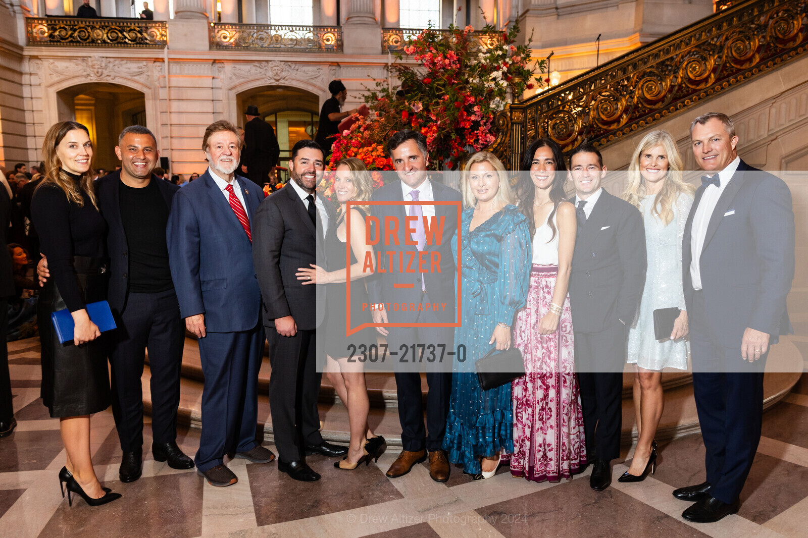 Rebecca Johnson, Tariq Azim, John York, Jed York, Danielle York, Brano Perkovich, Melissa Perkovich, Thea Guido, Al Guido, Linda Lynch, John Lynch, Humankindness Gala, San Francisco City Hall. 1 Dr Carlton B Goodlett Pl, SF, CA 94102 US, May 22nd, 2024, Photo #2307-21737-0 Rebecca Johnson, Tariq Azim, John York, Jed York, Danielle York, Brano Perkovich, Melissa Perkovich, Thea Guido, Al Guido, Linda Lynch, John Lynch, Photo #2307-21737-0