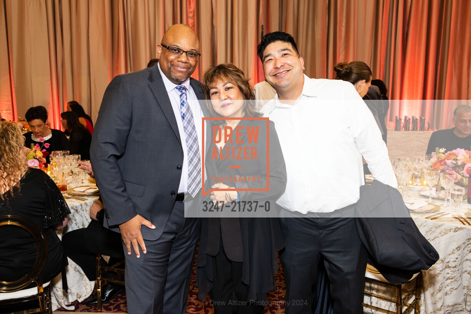 Carlton Burgess, Shelley Feniquito, Jason Limtiaco, Humankindness Gala, San Francisco City Hall. 1 Dr Carlton B Goodlett Pl, SF, CA 94102 US, May 22nd, 2024, Photo #3247-21737-0 Carlton Burgess, Shelley Feniquito, Jason Limtiaco, Photo #3247-21737-0