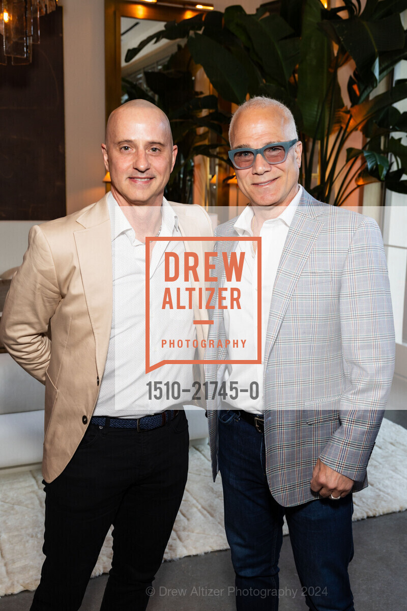Brian Boitano, Franc D'Ambrosio, RH Palo Alto Grand Opening Party, Restoration Hardward Palo Alto. 281 University Ave, Palo Alto, May 29th, 2024, Photo #1510-21745-0 Brian Boitano, Franc D'Ambrosio, Photo #1510-21745-0