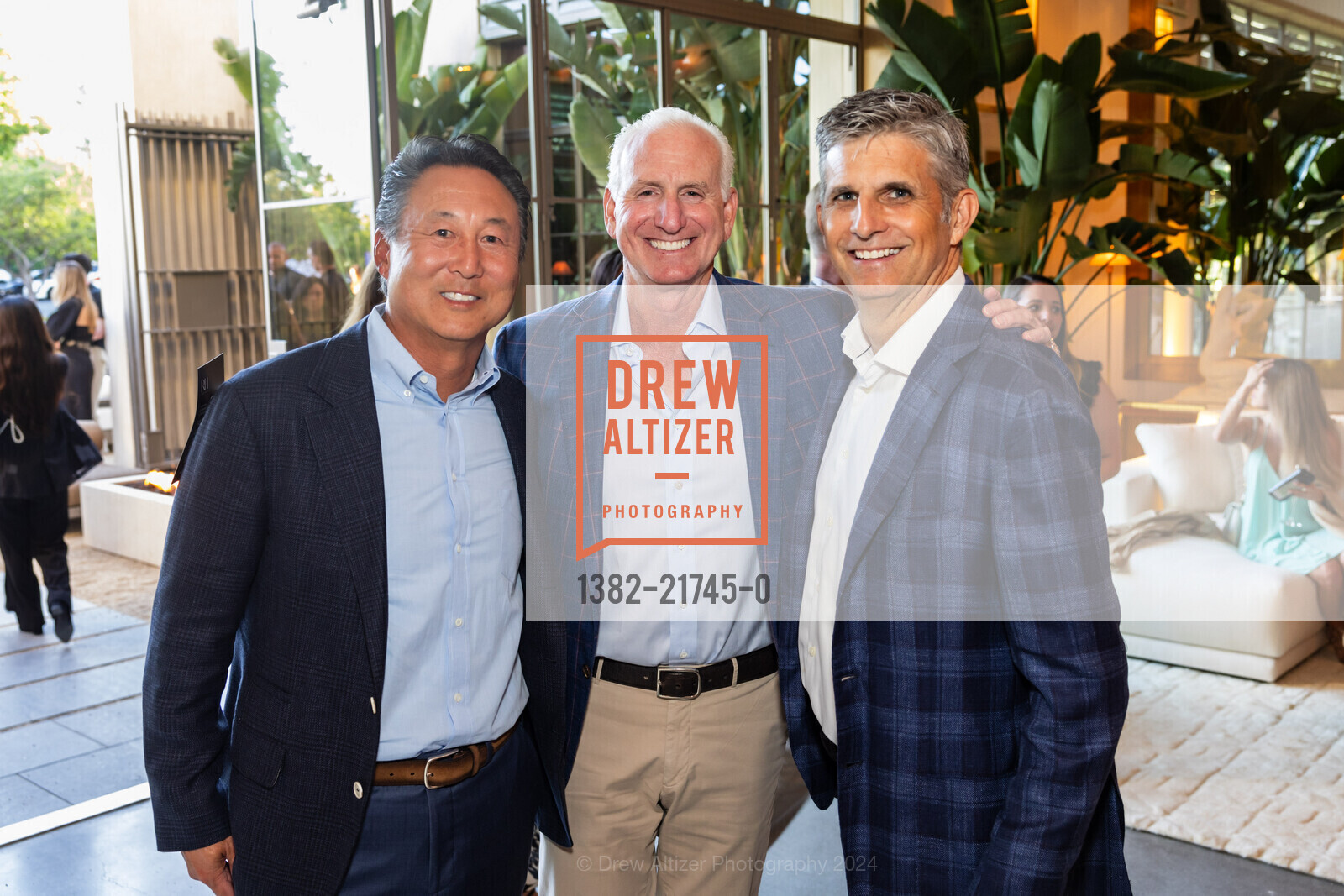 Doug Cu, David Weil, Greg Richardson, RH Palo Alto Grand Opening Party, Restoration Hardward Palo Alto. 281 University Ave, Palo Alto, May 29th, 2024, Photo #1382-21745-0 Doug Cu, David Weil, Greg Richardson, Photo #1382-21745-0