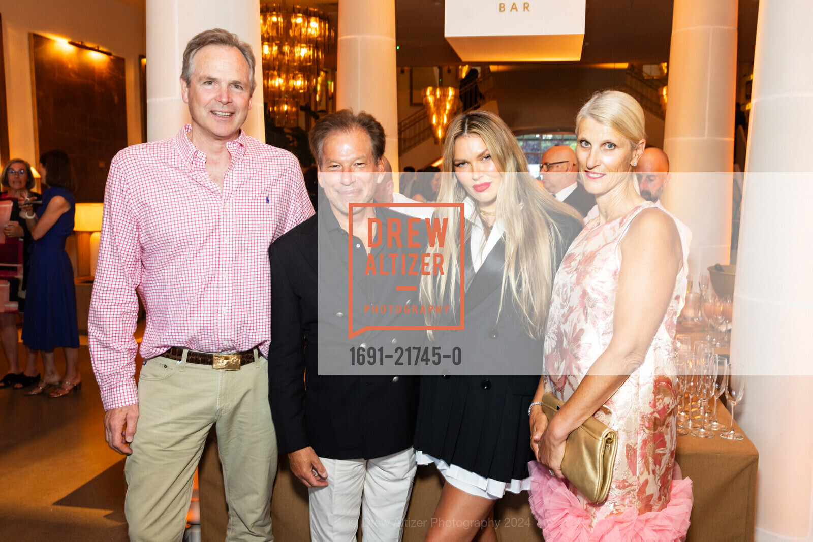 Greg Dias, Gary Friedman, Bella Hunter, Monique Dias, RH Palo Alto Grand Opening Party, Restoration Hardward Palo Alto. 281 University Ave, Palo Alto, May 29th, 2024, Photo #1691-21745-0 Greg Dias, Gary Friedman, Bella Hunter, Monique Dias, Photo #1691-21745-0