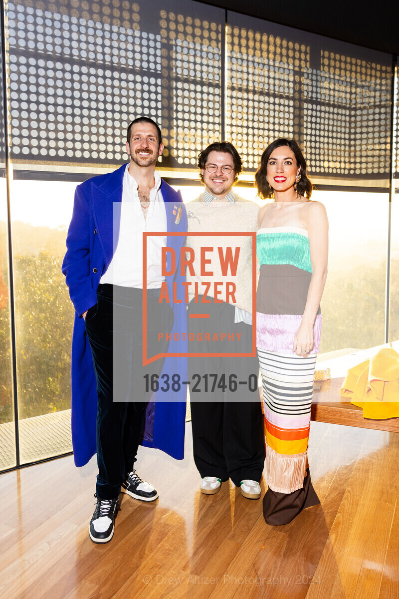 Tim Garibaldi, Chris Dobbisn Callahan, Jennifer Shappley, A Night at the Museum with Christopher John Rogers presented by McMullen, de Young Museum. 50 Hagiwara Tea Garden Dr, San Francisco, CA 94118 @ US, San Francisco, CA 94117 US, May 30th, 2024, Photo #1638-21746-0 Tim Garibaldi, Chris Dobbisn Callahan, Jennifer Shappley, Photo #1638-21746-0