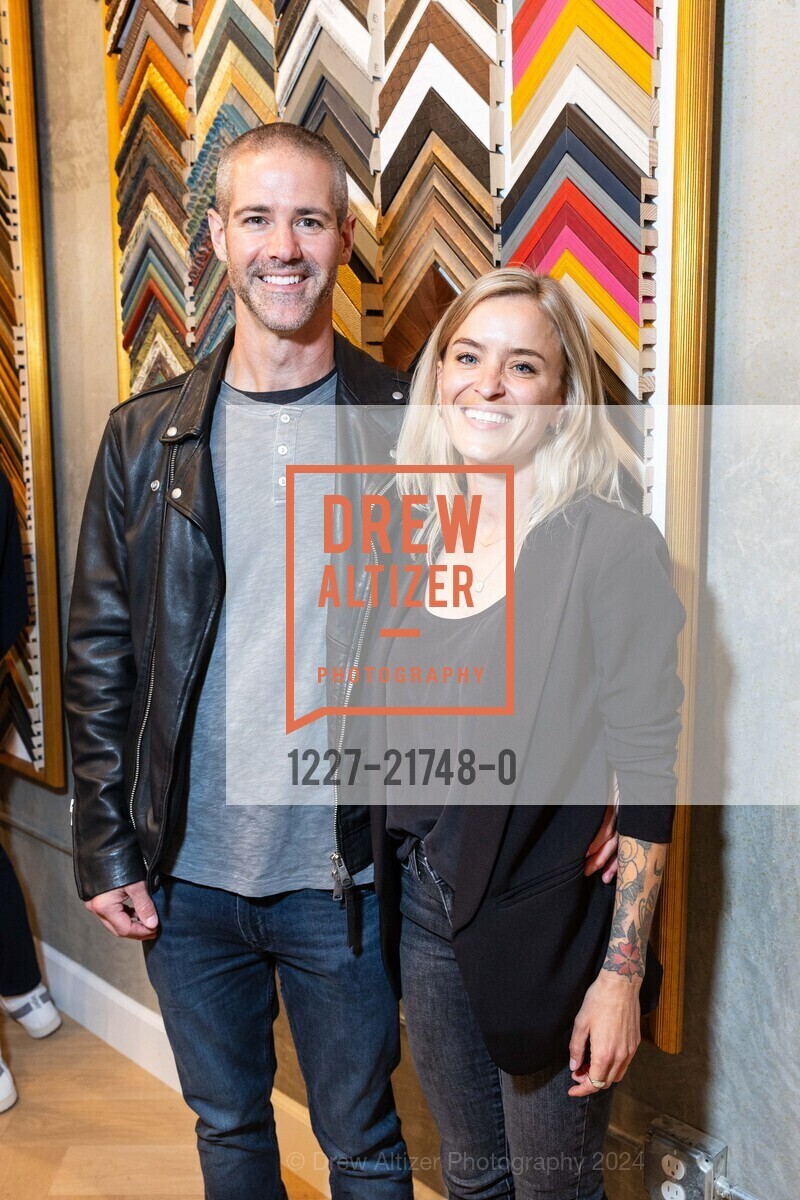 Adam Sage, Pia Loft, ORION Custom Framing Polk St. Grand Opening, ORION Custom Framing. 2024 Polk St, SF, CA 94109 US, June 1st, 2024, Photo #1227-21748-0 Adam Sage, Pia Loft, Photo #1227-21748-0
