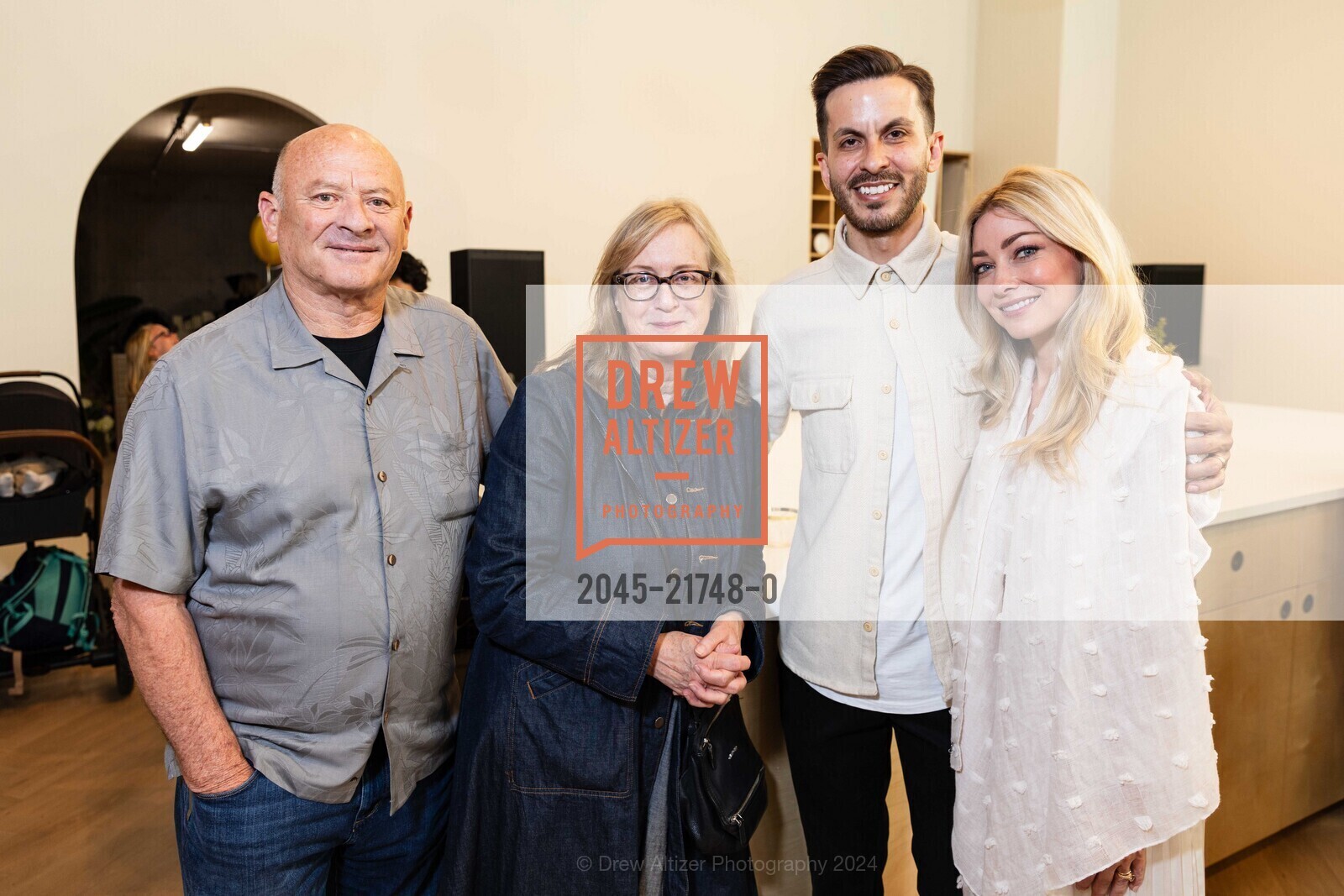 Xavier Lanier, Janet Bishop, Micah Ruiz, Alexis Ruiz, ORION Custom Framing Polk St. Grand Opening, ORION Custom Framing. 2024 Polk St, SF, CA 94109 US, June 1st, 2024, Photo #2045-21748-0 Xavier Lanier, Janet Bishop, Micah Ruiz, Alexis Ruiz, Photo #2045-21748-0