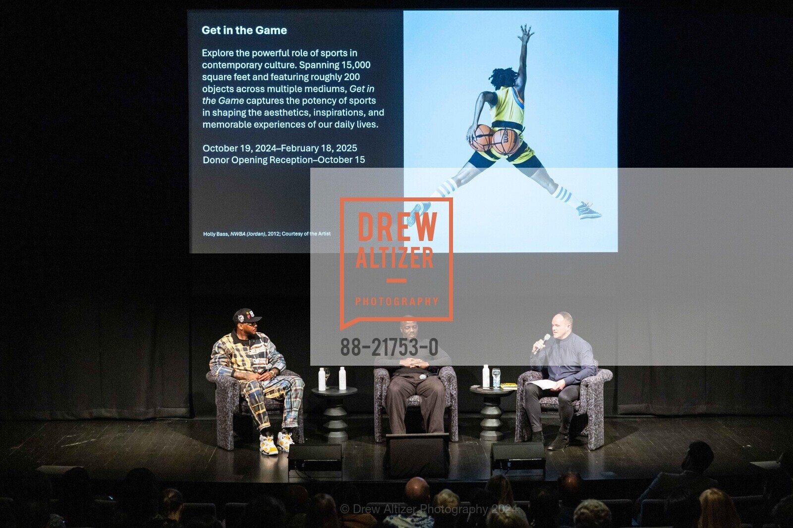 Carmelo Anthony, Derek Fordjour, Chris Bedford, SFMOMA’s Donor Event with Carmelo Anthony and Derek Fordjour, San Francisco Museum of Modern Art. 151 3rd St, SF, CA 94103 US, June 4th, 2024, Photo #88-21753-0 Carmelo Anthony, Derek Fordjour, Chris Bedford, Photo #88-21753-0
