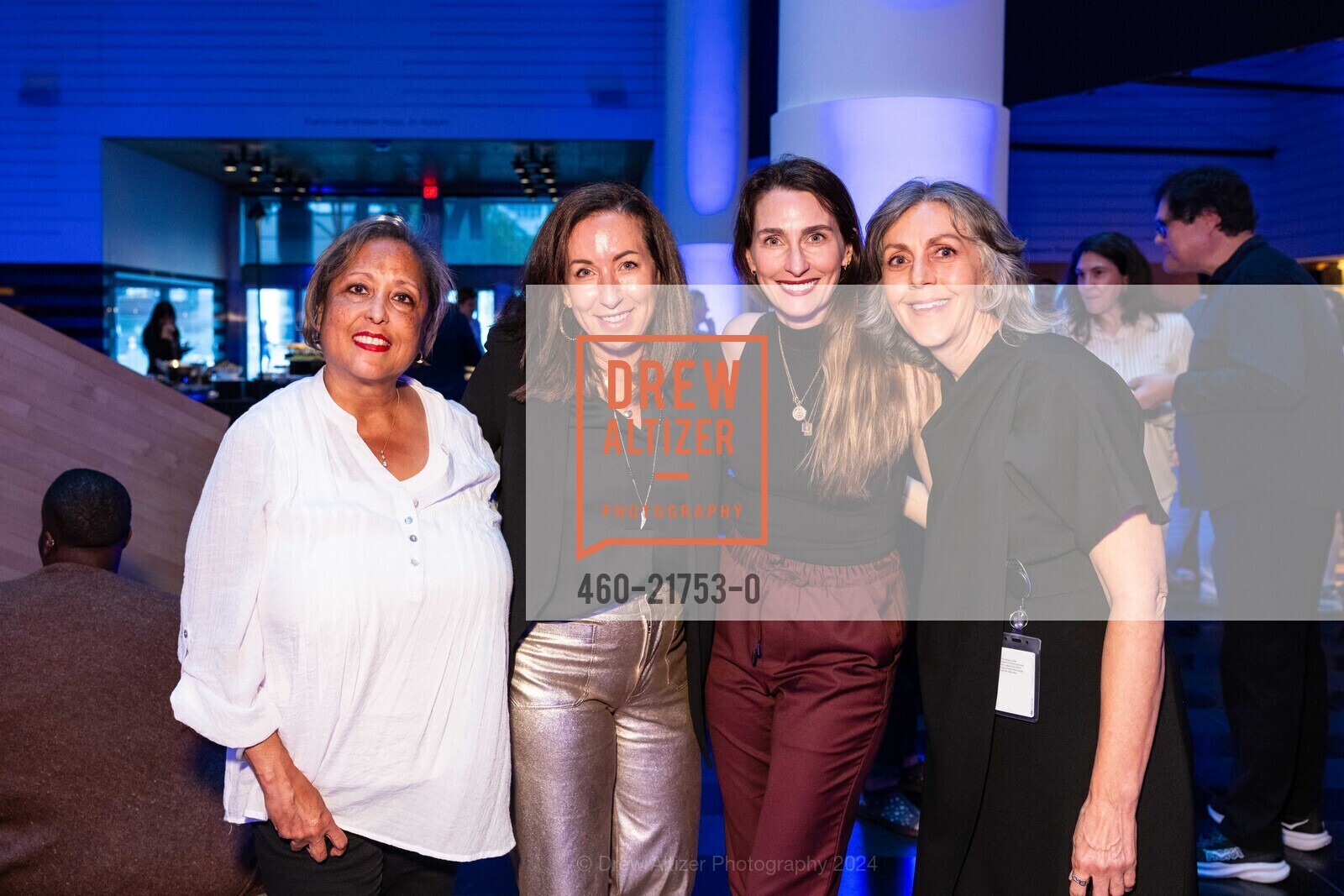 Rhonda Davidson, Amber Puebla, Amy Moreland, Alison Bowman, SFMOMA’s Donor Event with Carmelo Anthony and Derek Fordjour, San Francisco Museum of Modern Art. 151 3rd St, SF, CA 94103 US, June 4th, 2024, Photo #460-21753-0 Rhonda Davidson, Amber Puebla, Amy Moreland, Alison Bowman, Photo #460-21753-0