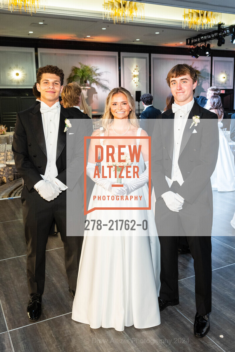 Atticus Oliven, Morgan Melita Moelleken O'Brien, James McCuen, CPMC Debutante Ball 2024, The Westin St. Francis San Francisco on Union Square. 335 Powell St, SF, CA 94102 US, June 15th, 2024, Photo #278-21762-0 Atticus Oliven, Morgan Melita Moelleken O'Brien, James McCuen, Photo #278-21762-0