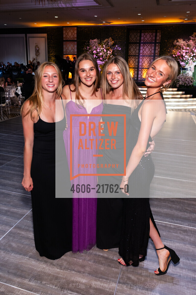 Cameron Colpitts, Sammy Domm, Anna Rende, Cate Hewitt, CPMC Debutante Ball 2024, The Westin St. Francis San Francisco on Union Square. 335 Powell St, SF, CA 94102 US, June 15th, 2024, Photo #4606-21762-0 Cameron Colpitts, Sammy Domm, Anna Rende, Cate Hewitt, Photo #4606-21762-0