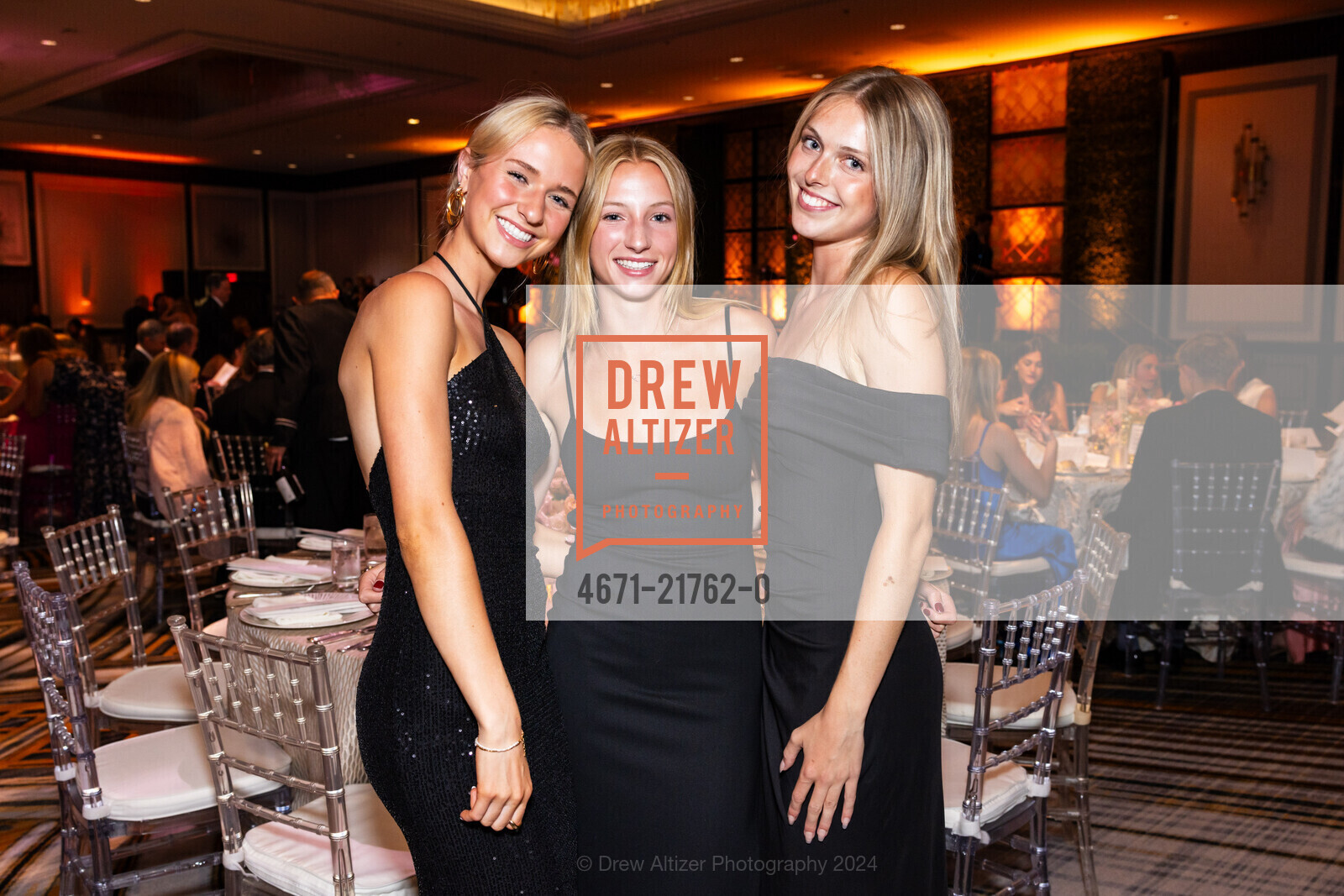 Cate Hewitt, Cameron Colpitts, Anna Rende, CPMC Debutante Ball 2024, The Westin St. Francis San Francisco on Union Square. 335 Powell St, SF, CA 94102 US, June 15th, 2024, Photo #4671-21762-0 Cate Hewitt, Cameron Colpitts, Anna Rende, Photo #4671-21762-0